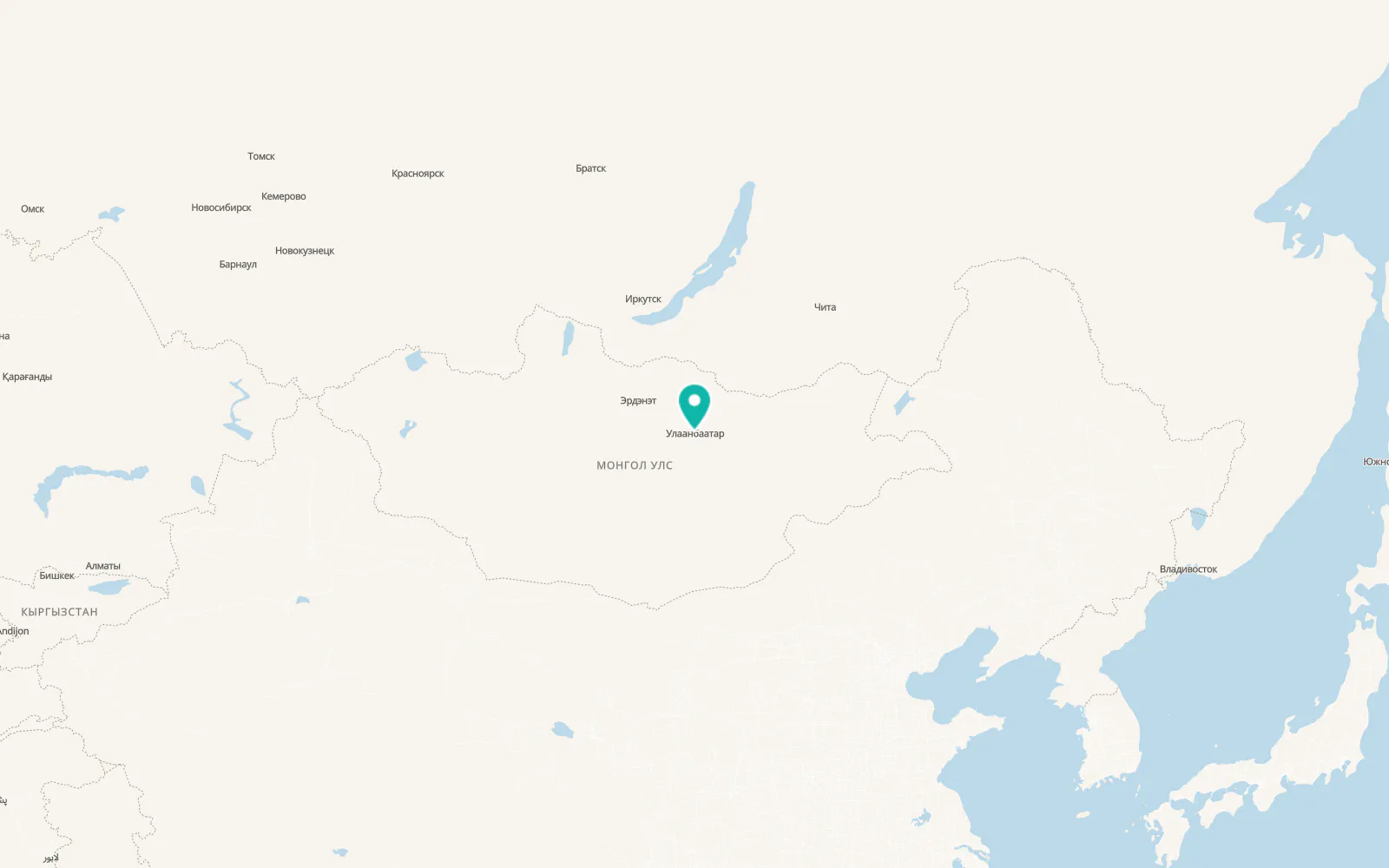 Map of Ulan Bator