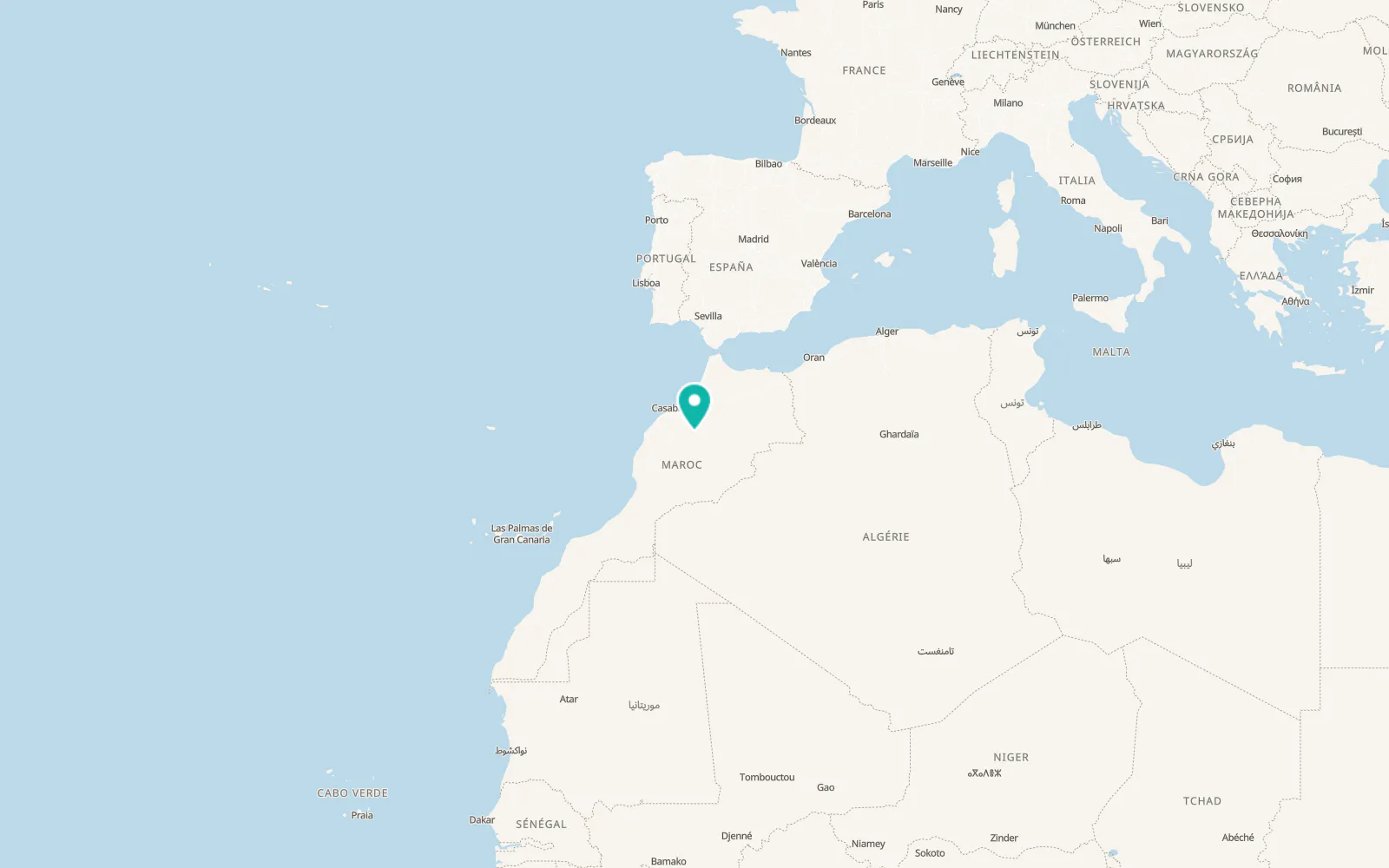 Map of Al Fqih Ben Çalah