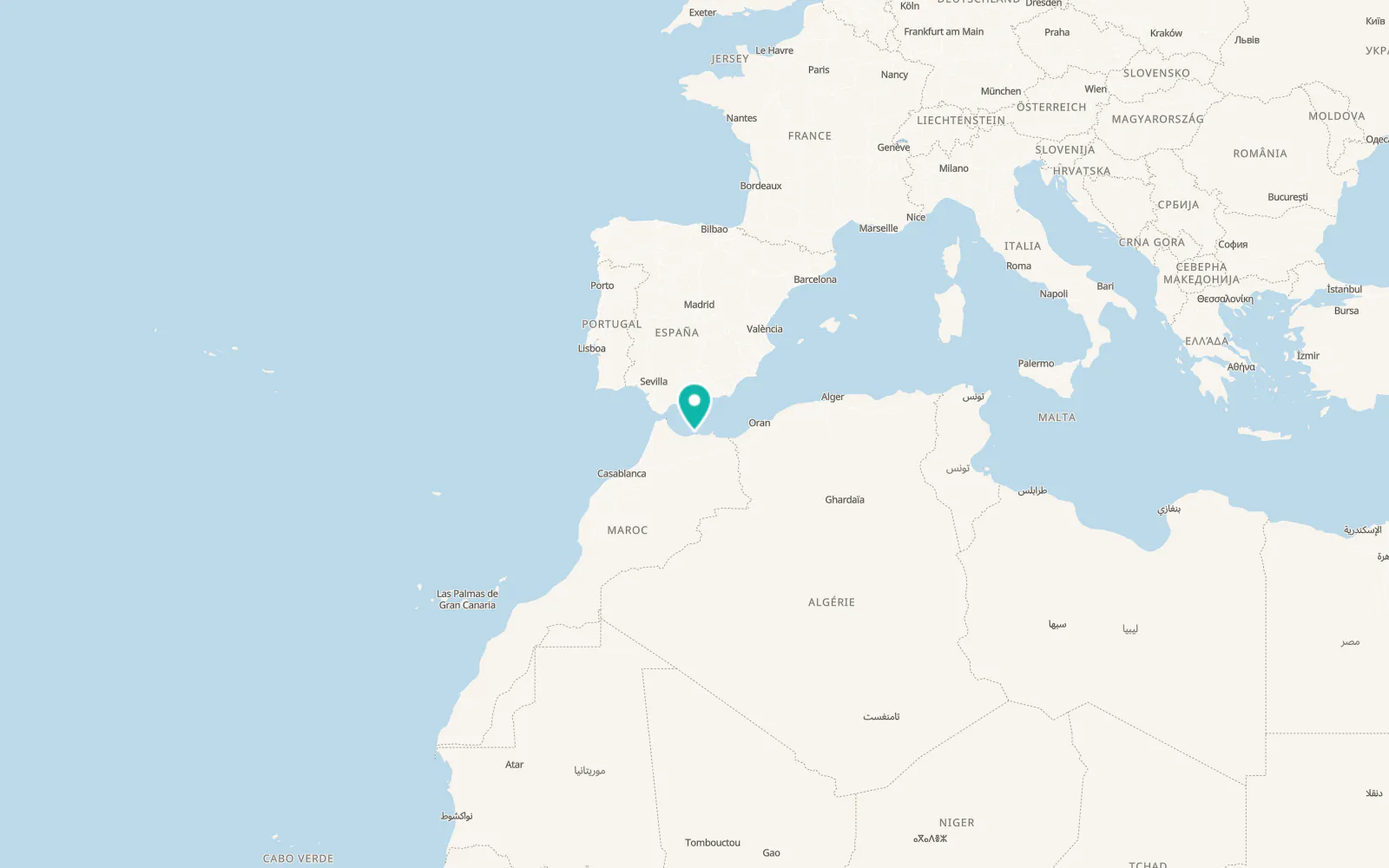 Map of Al Hoceïma