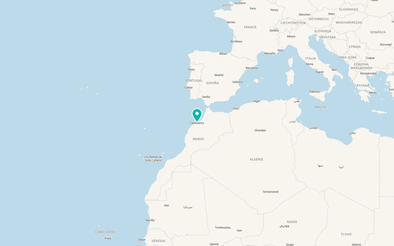Map of Casablanca