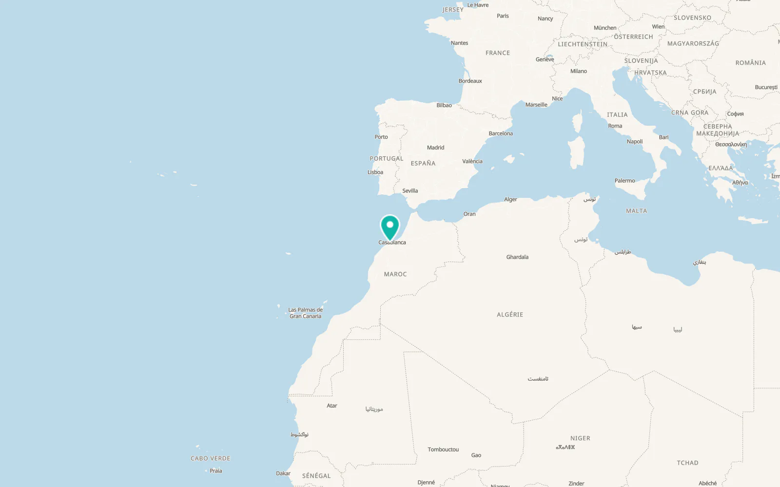 Map of Dar Bouazza