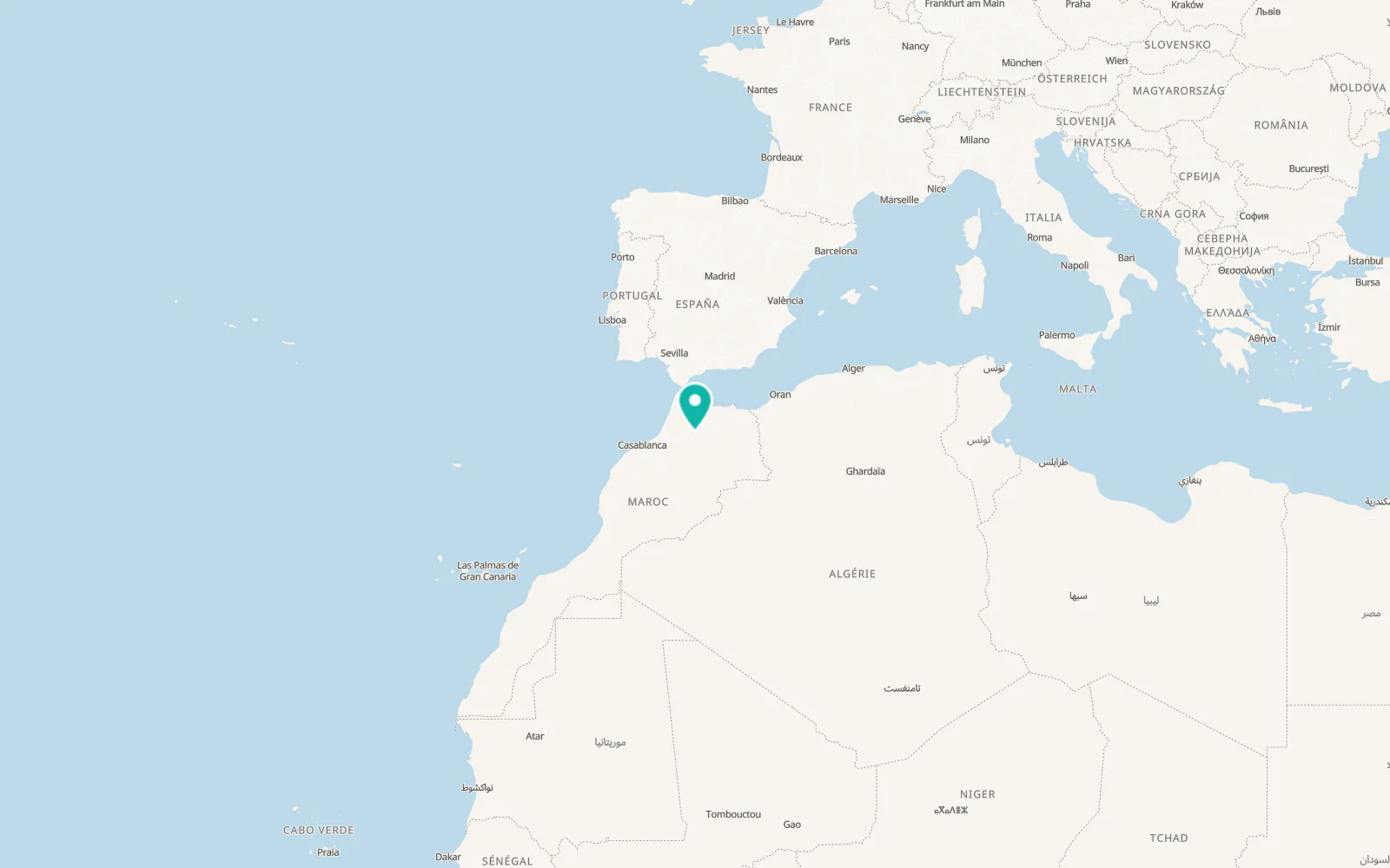 Map of Fès al Bali
