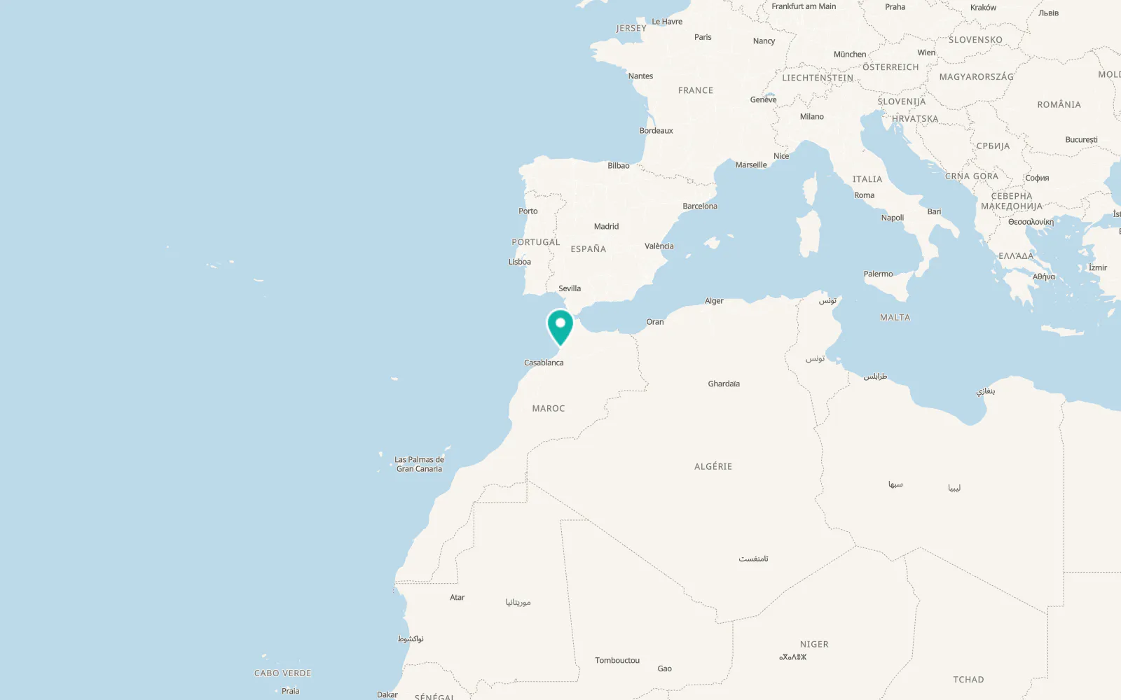 Map of Kenitra