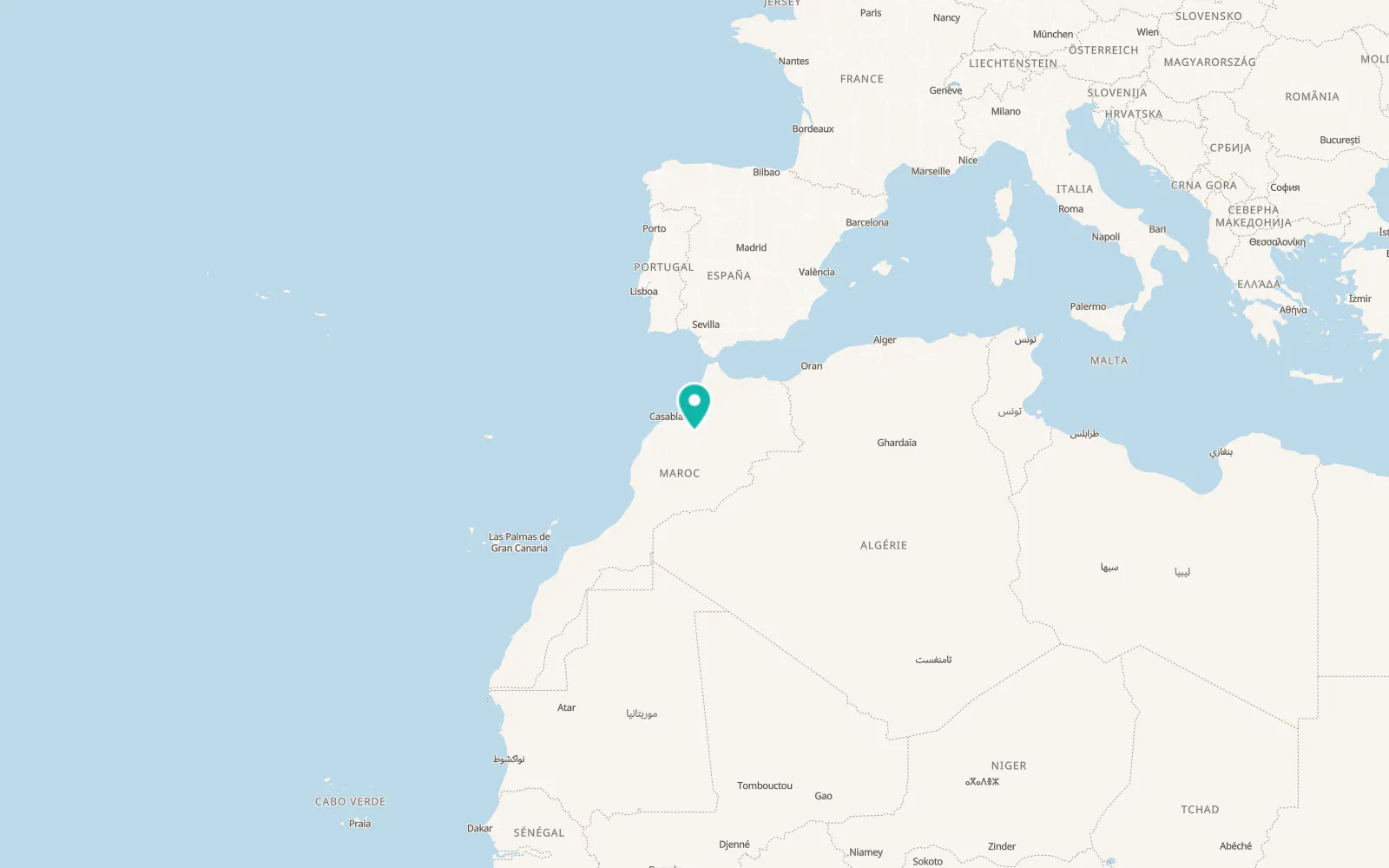 Map of Oued Zem