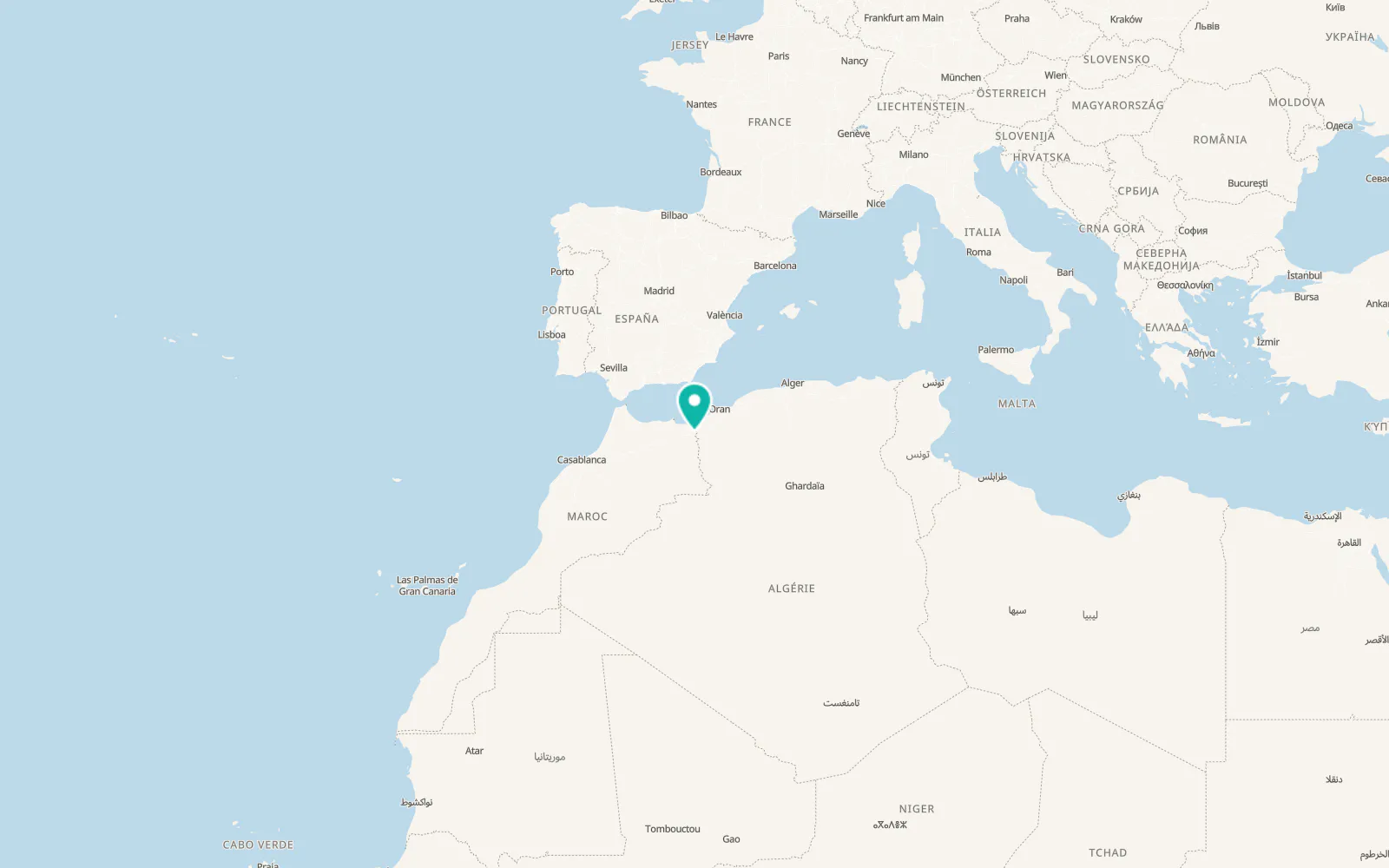 Map of Oujda