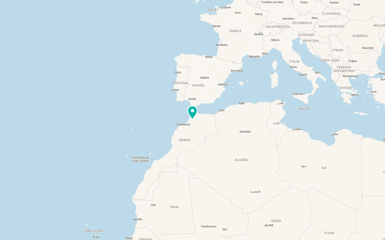 Map of Sidi Slimane