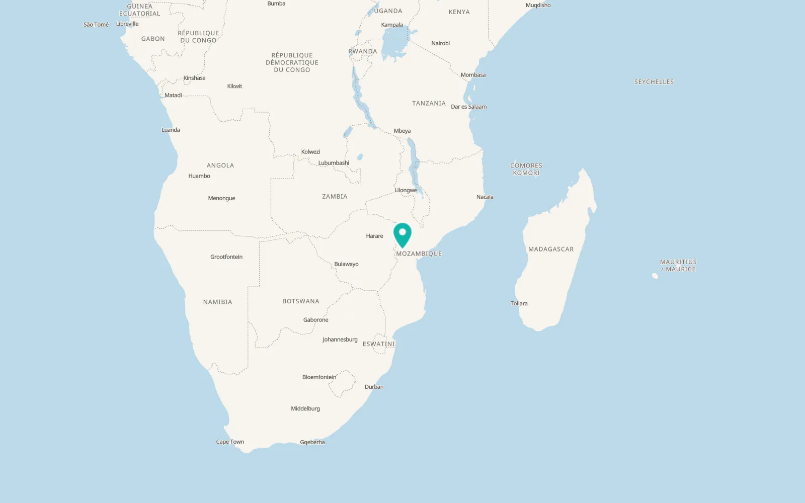 Map of Chimoio