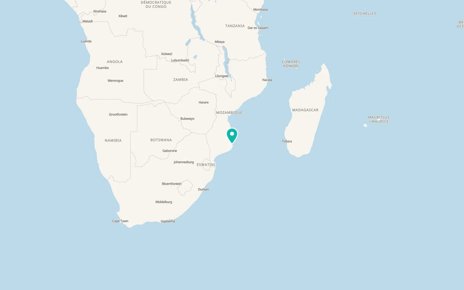 Map of Maxixe