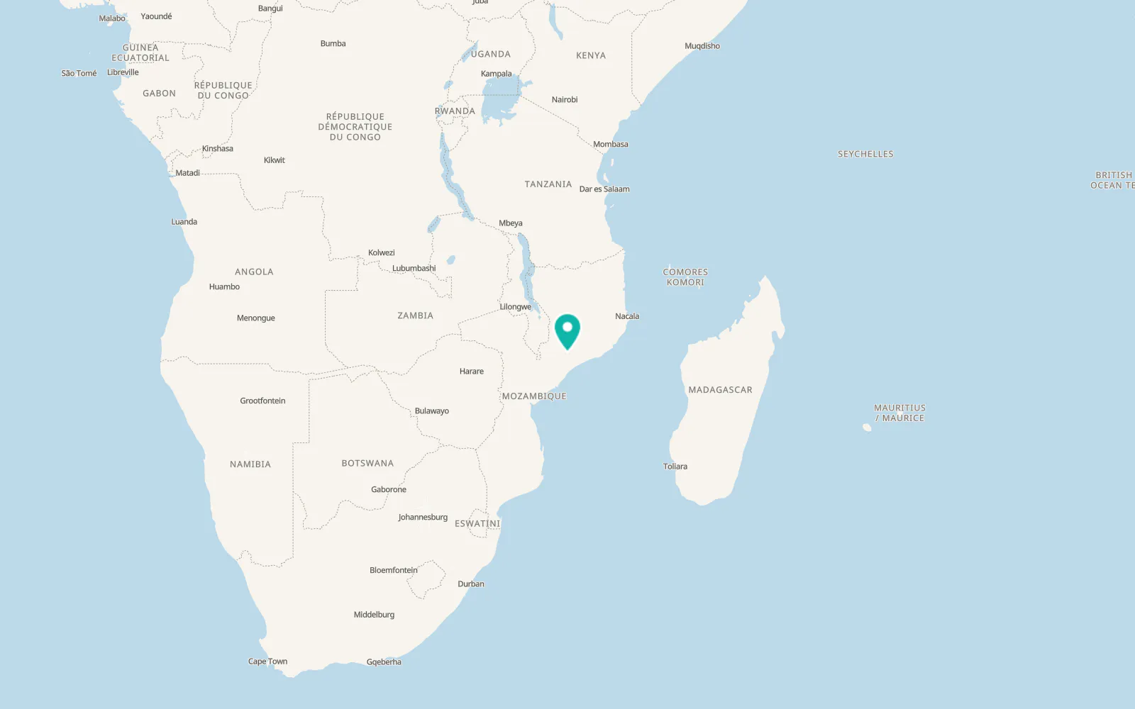Map of Mocuba