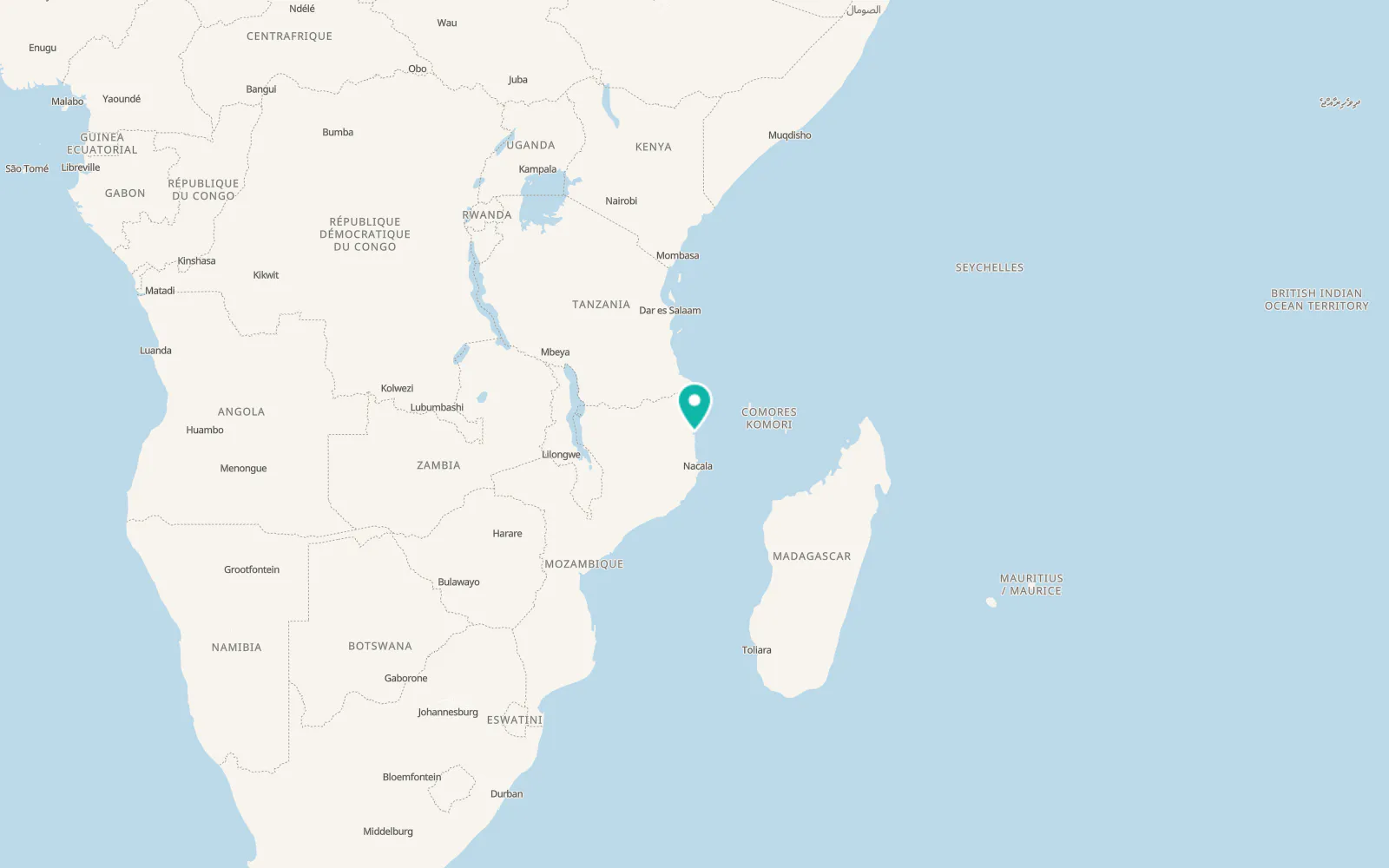 Map of Pemba
