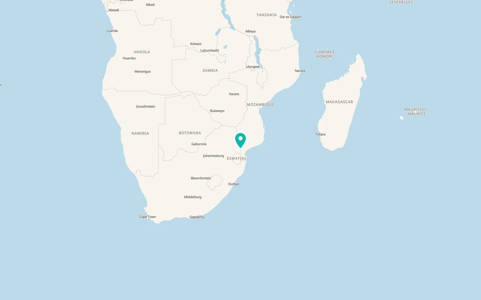 Map of Ressano Garcia