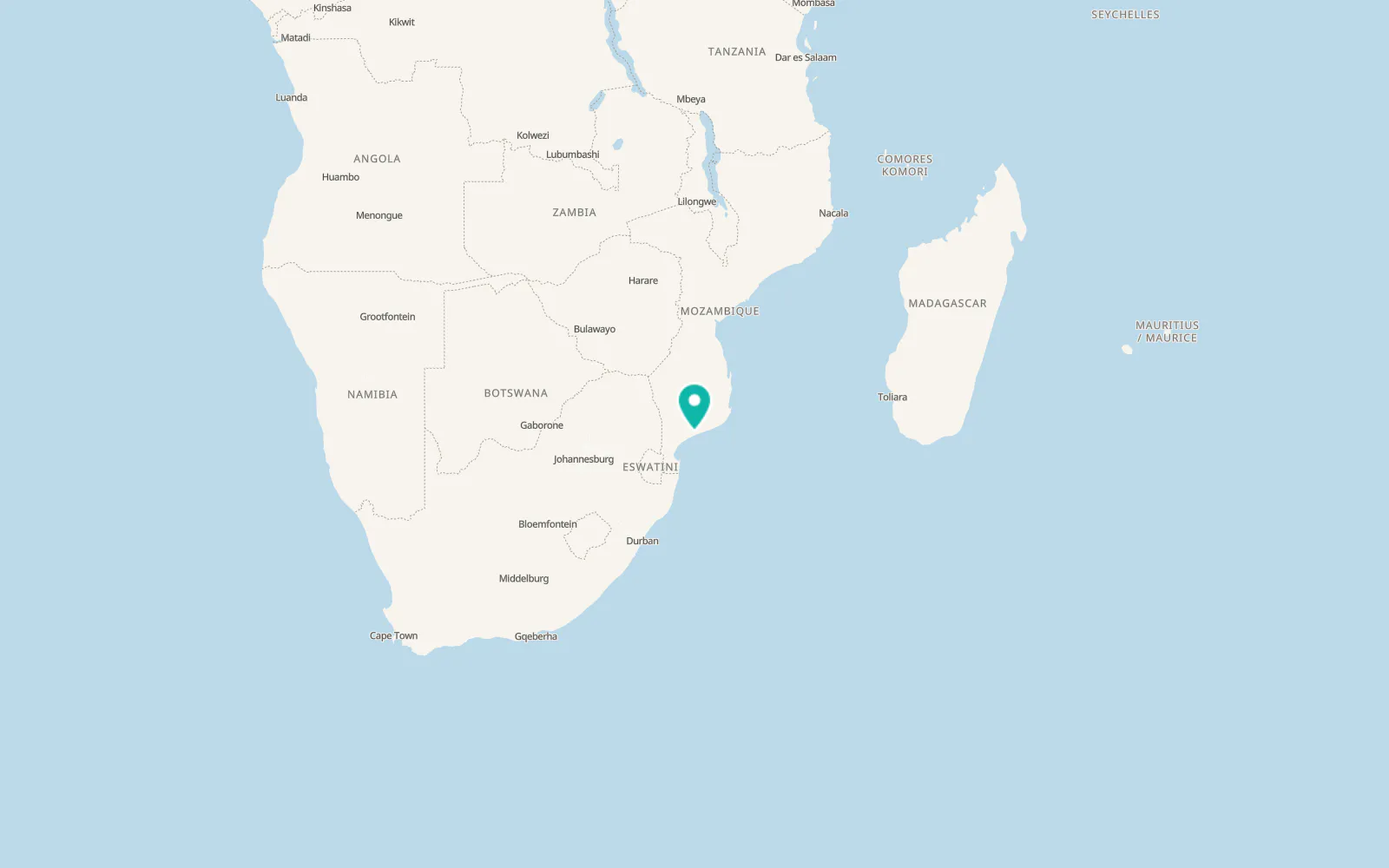 Map of Xai-Xai
