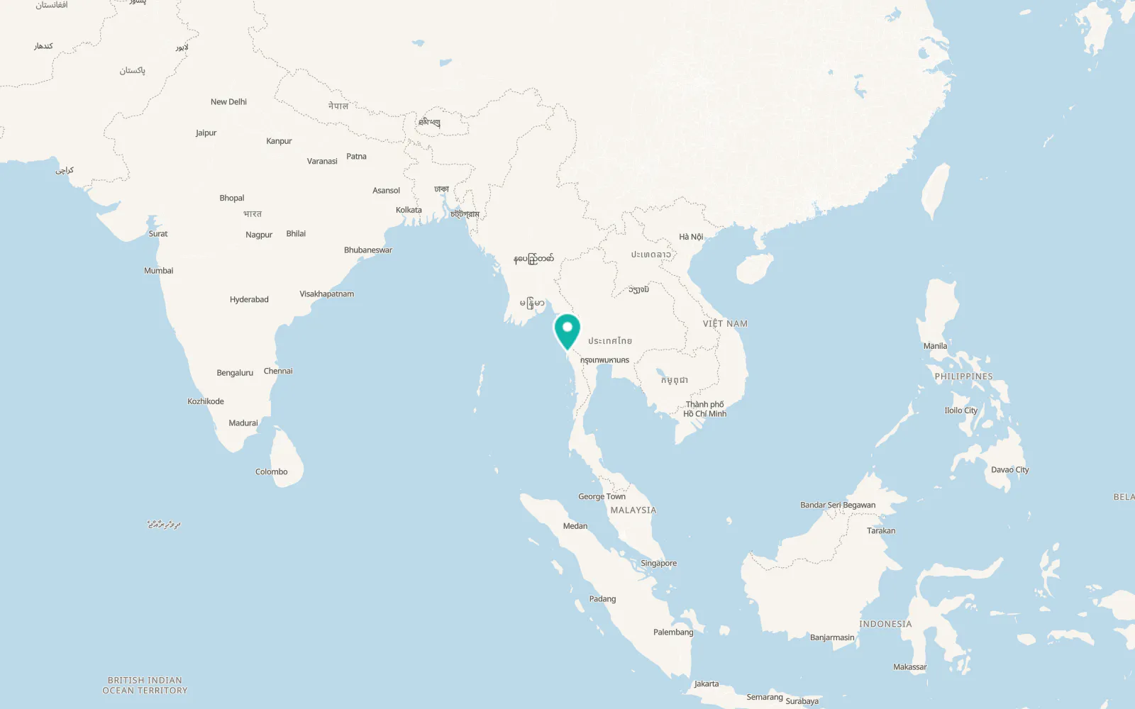 Map of Dawei