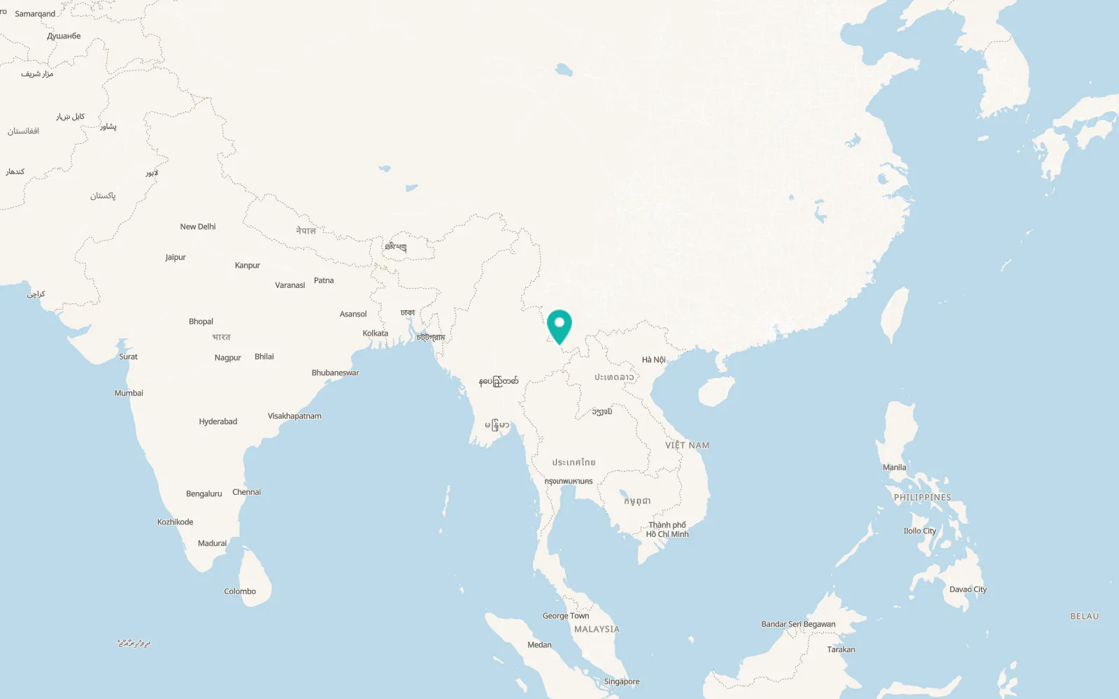 Map of Kēng Tung