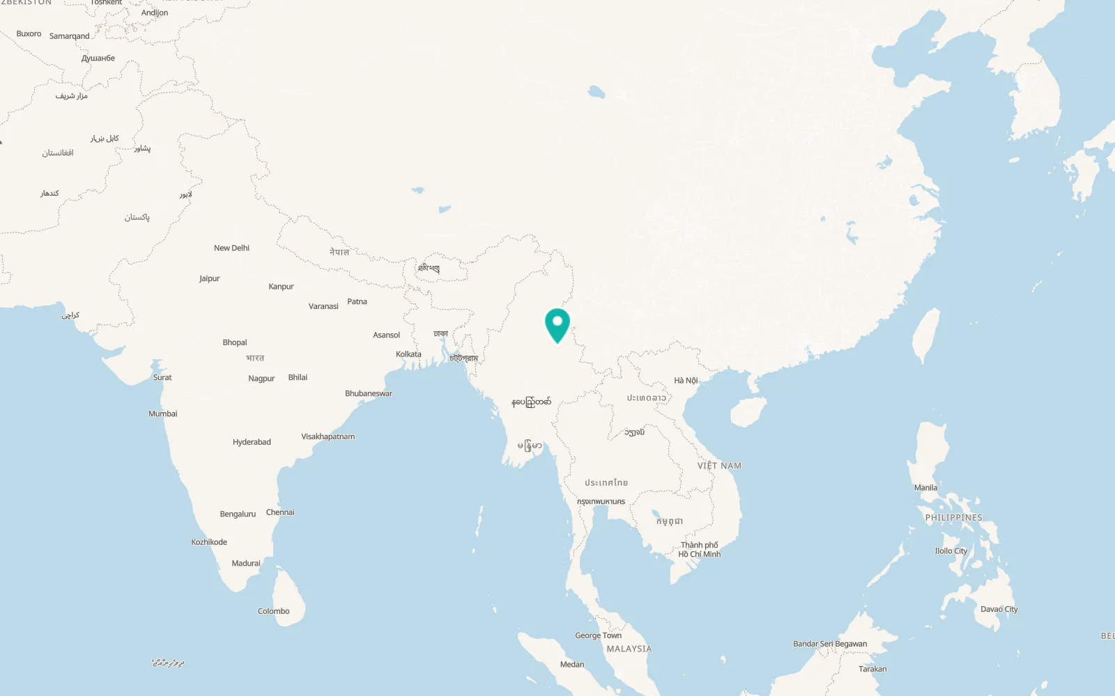 Map of Lashio