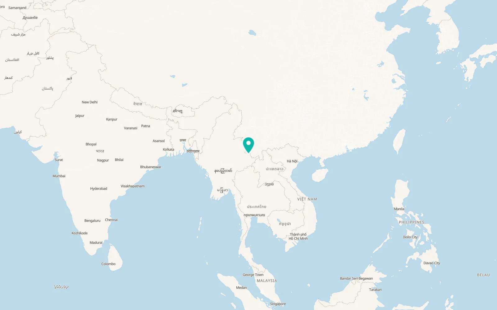 Map of Möng Yang