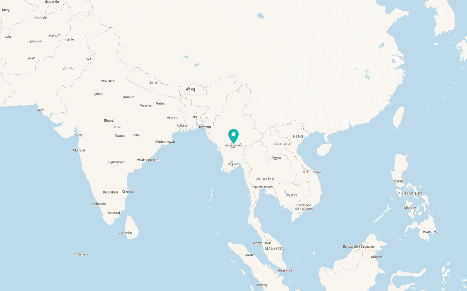 Map of Nay Pyi Taw