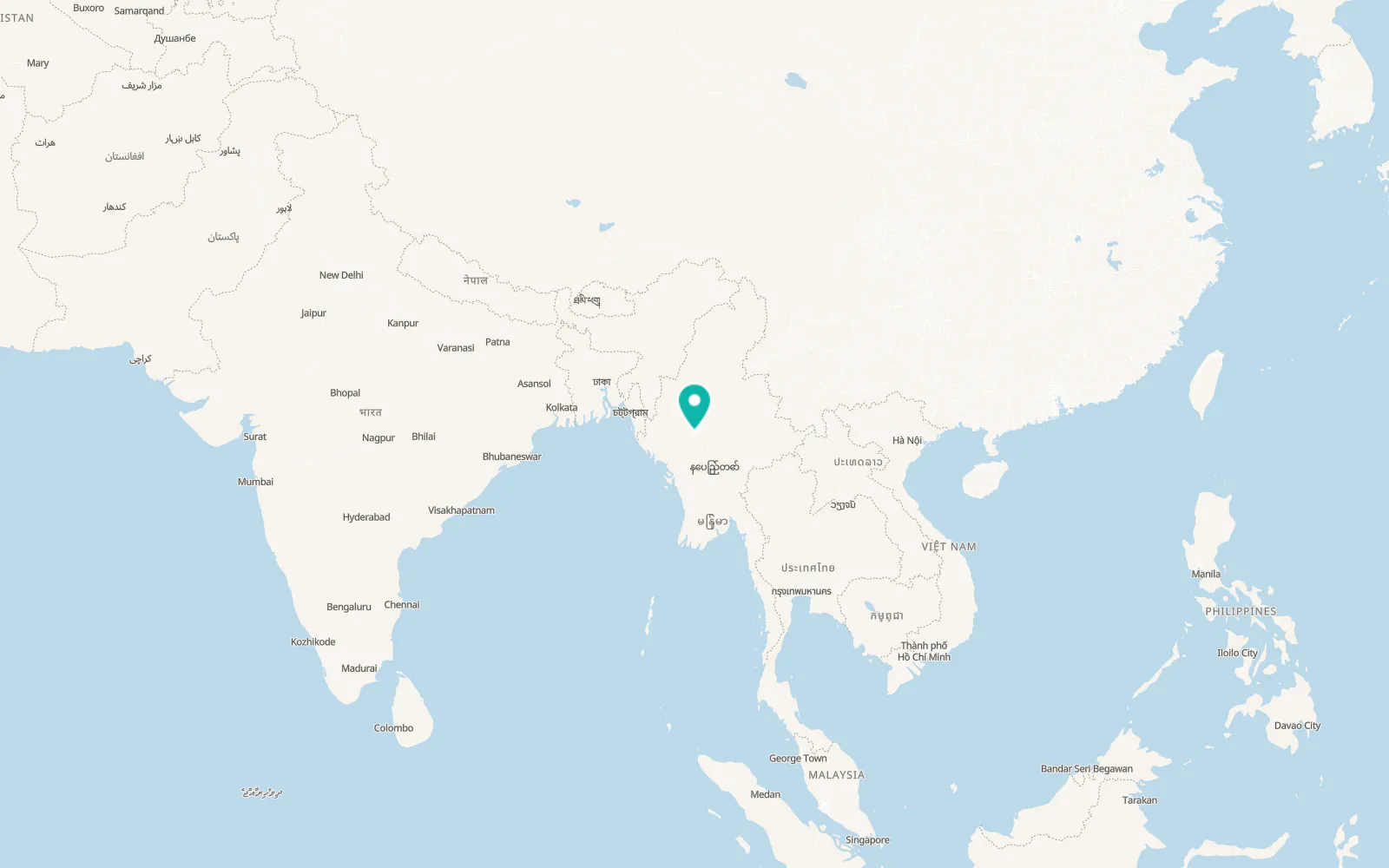 Map of Pakokku