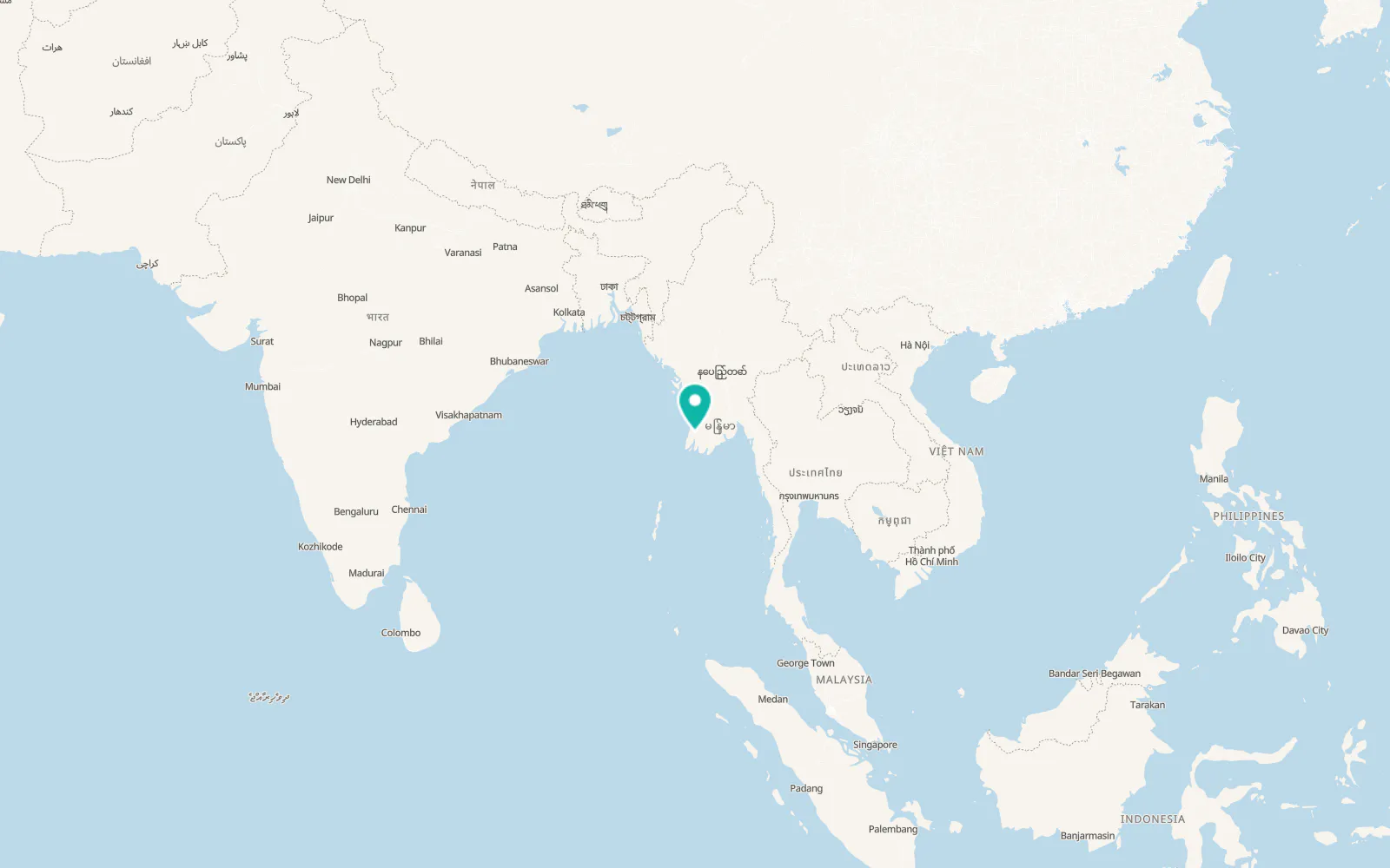 Map of Pathein
