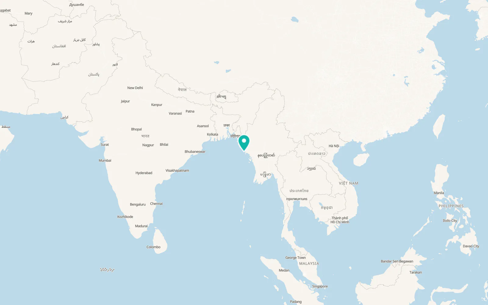 Map of Sittwe
