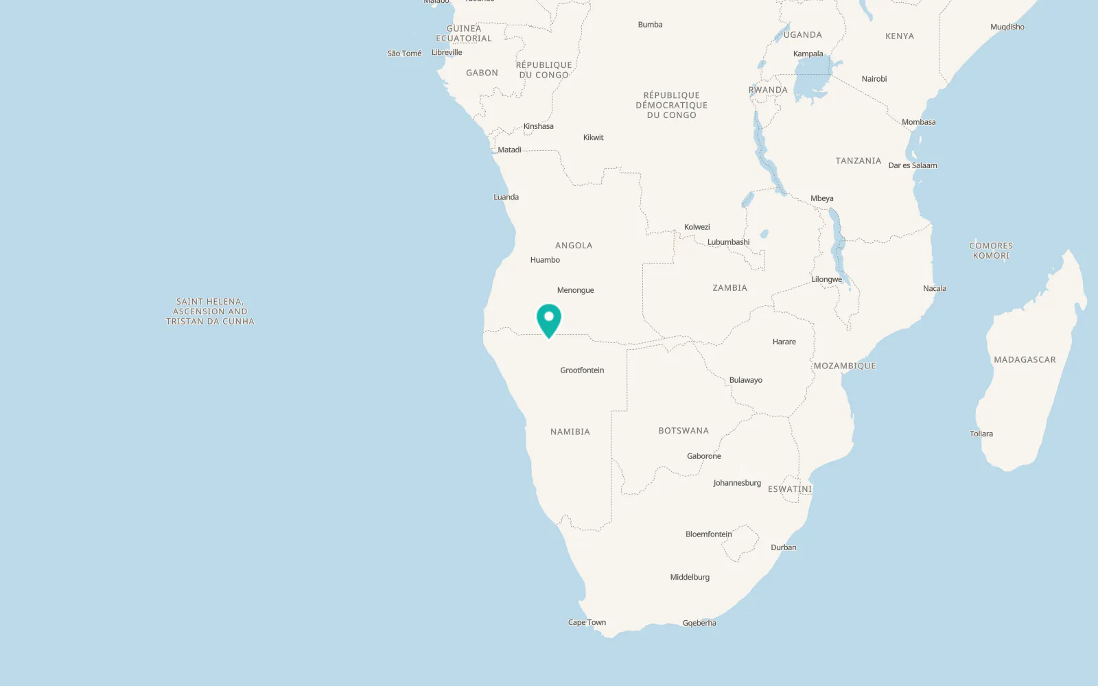 Map of Ondangwa