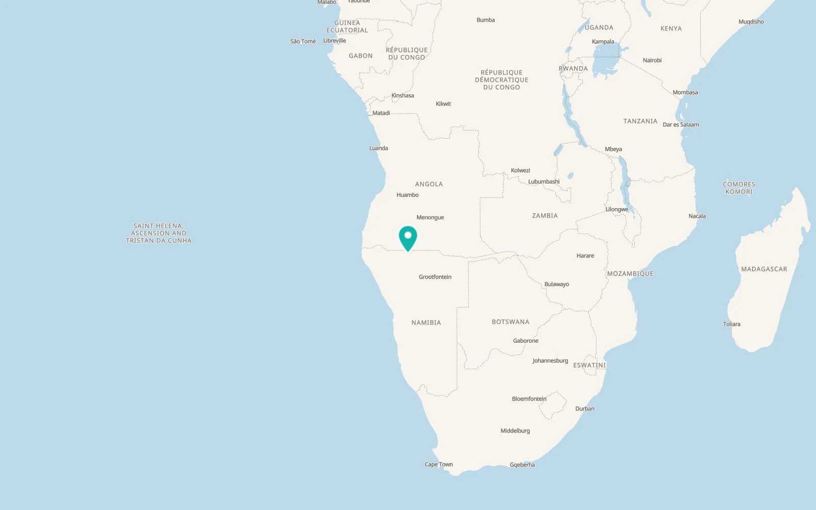 Map of Ongwediva