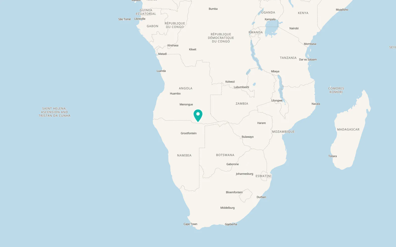 Map of Rundu