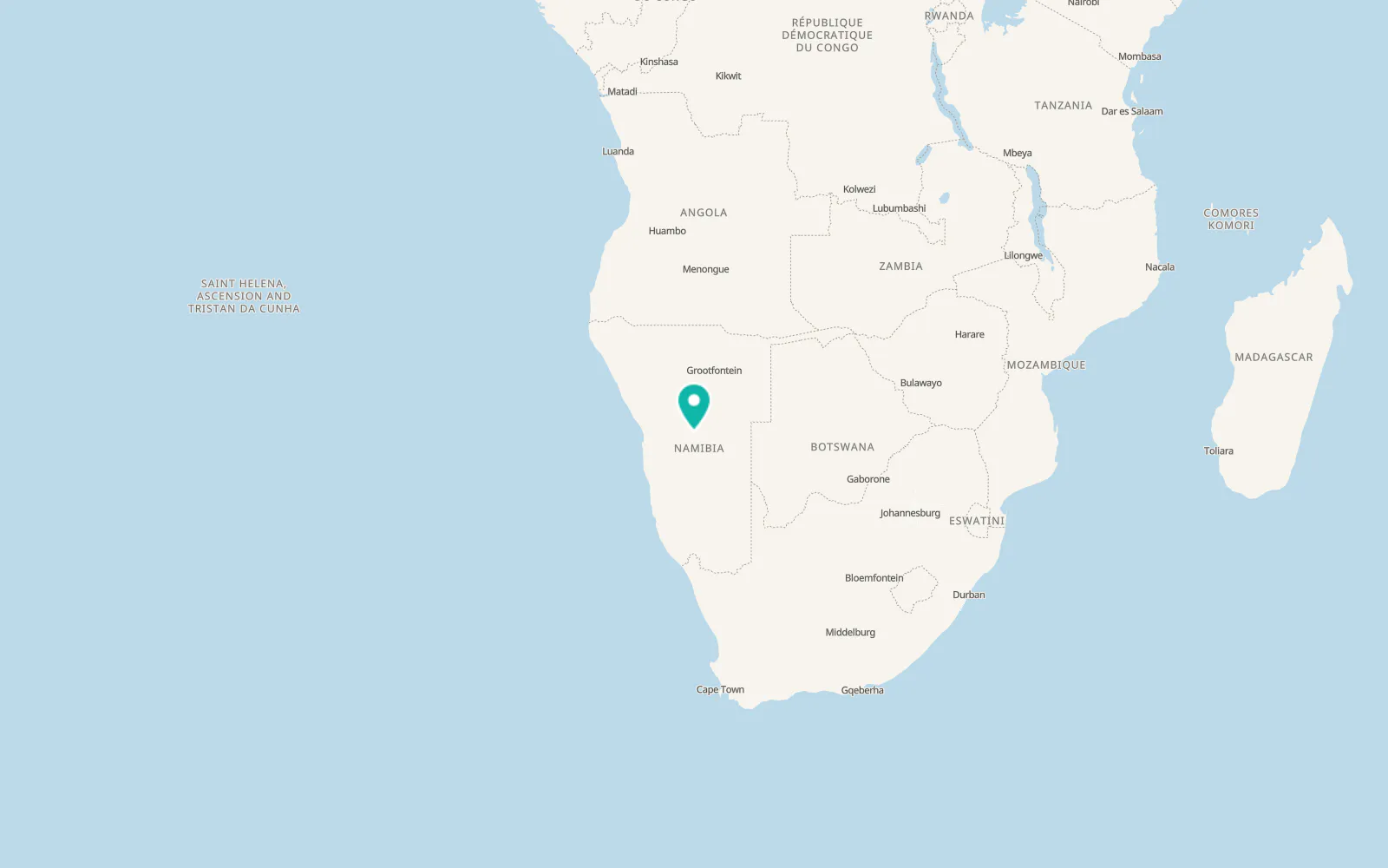 Map of Windhoek