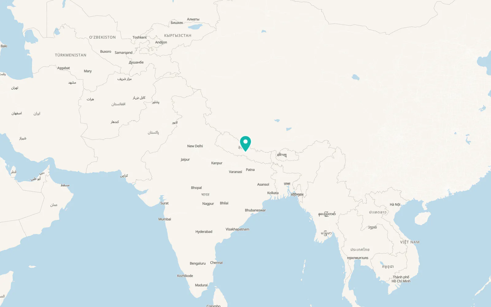 Map of Bharatpur