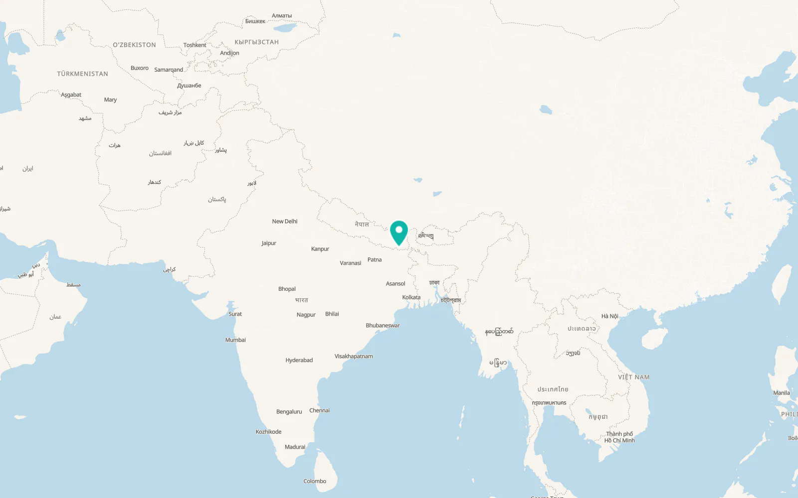 Map of Biratnagar