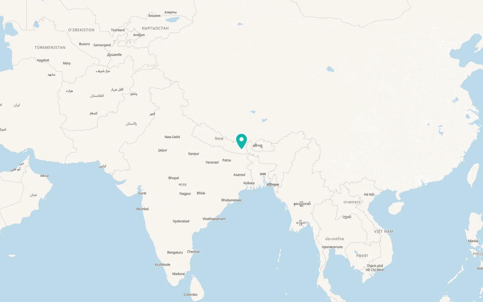 Map of Dharān