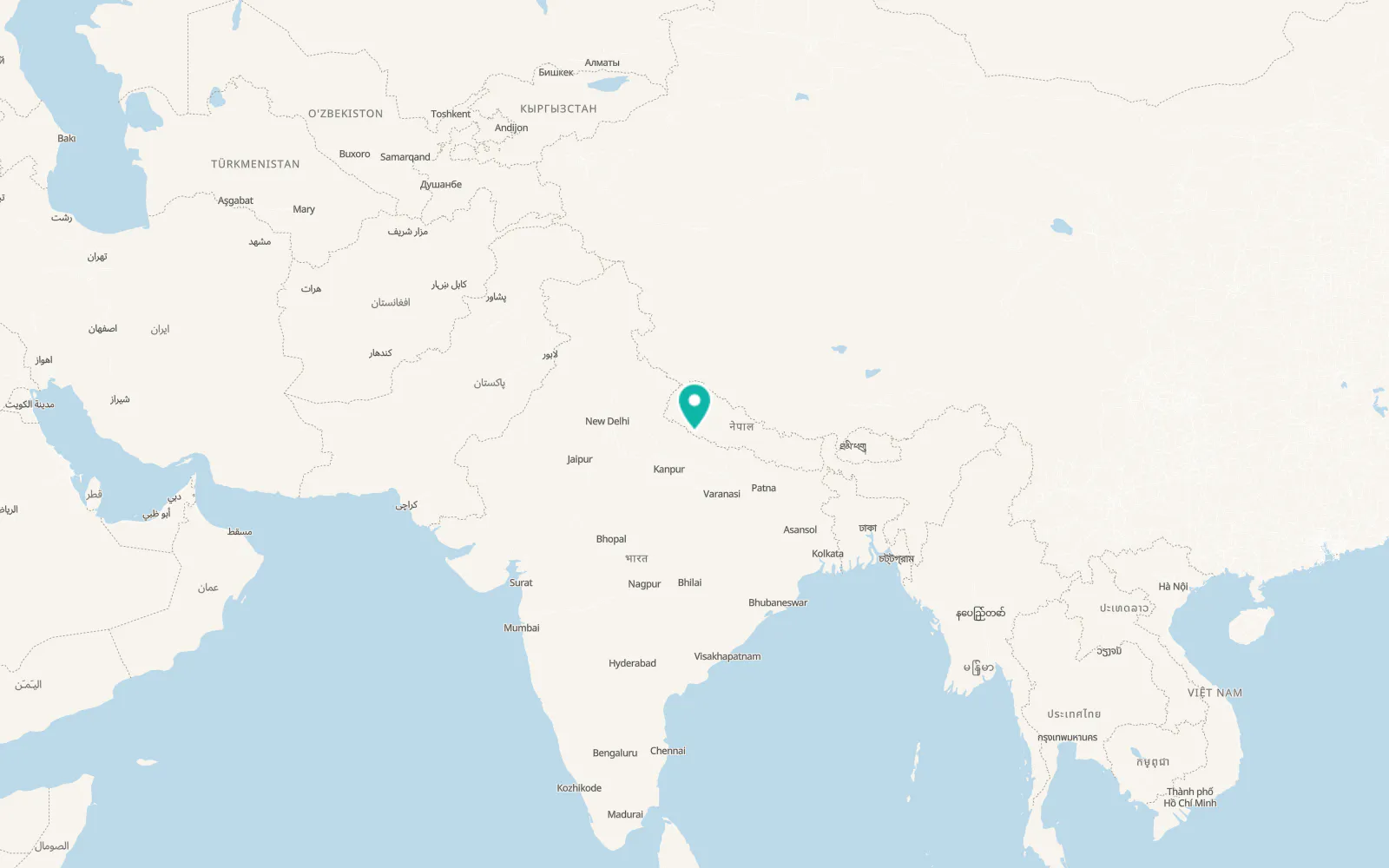 Map of Nepalgunj