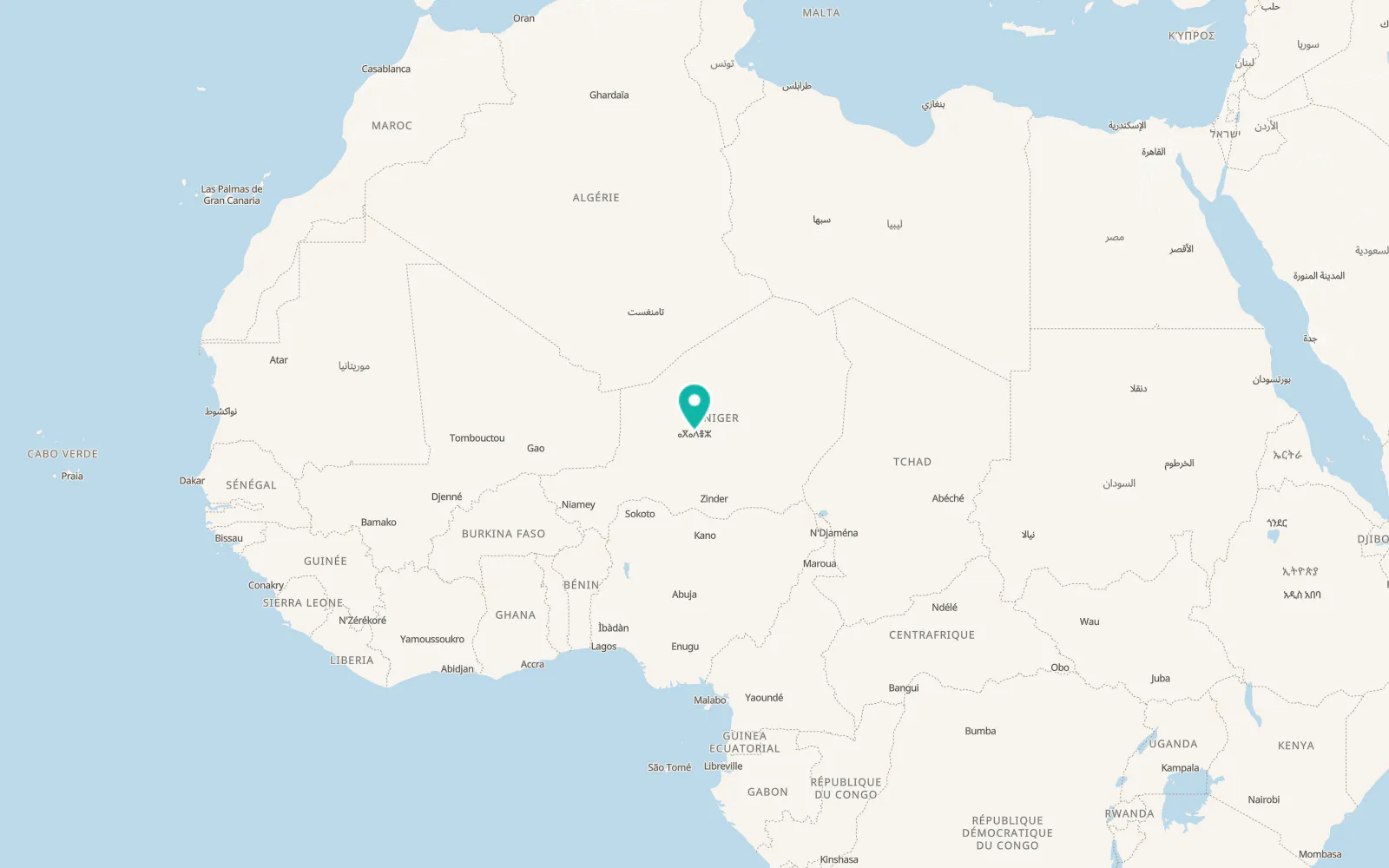 Map of Agadez