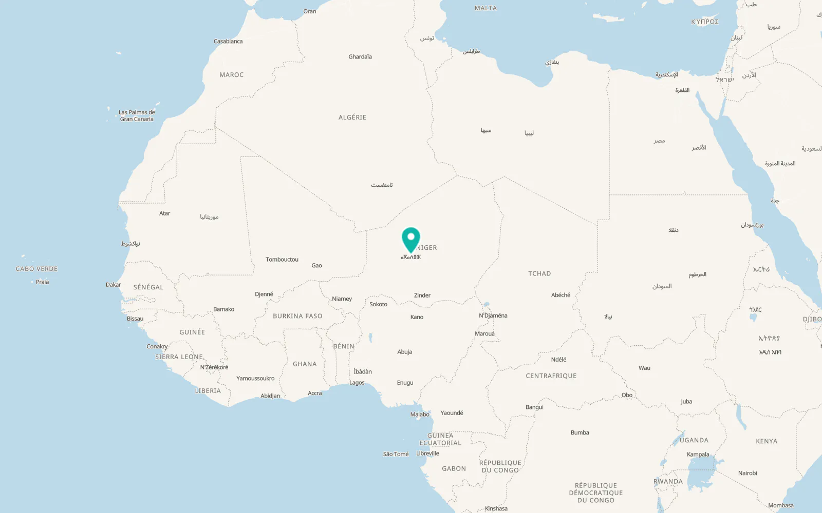 Map of Alaghsas