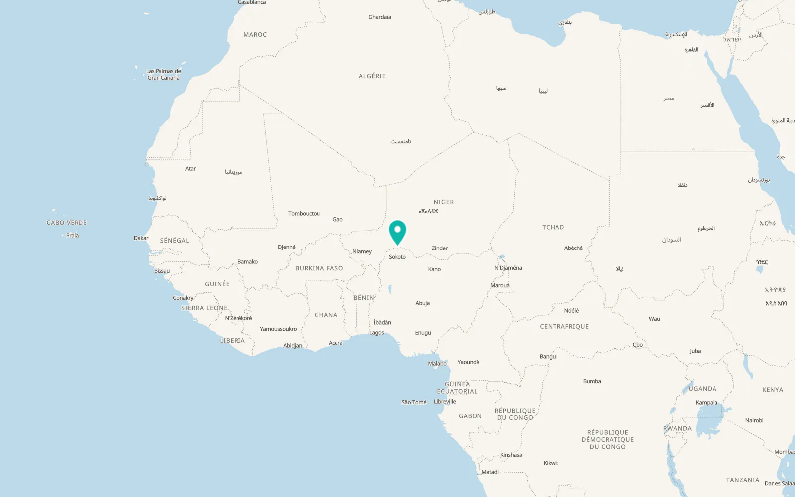 Map of Birni N Konni
