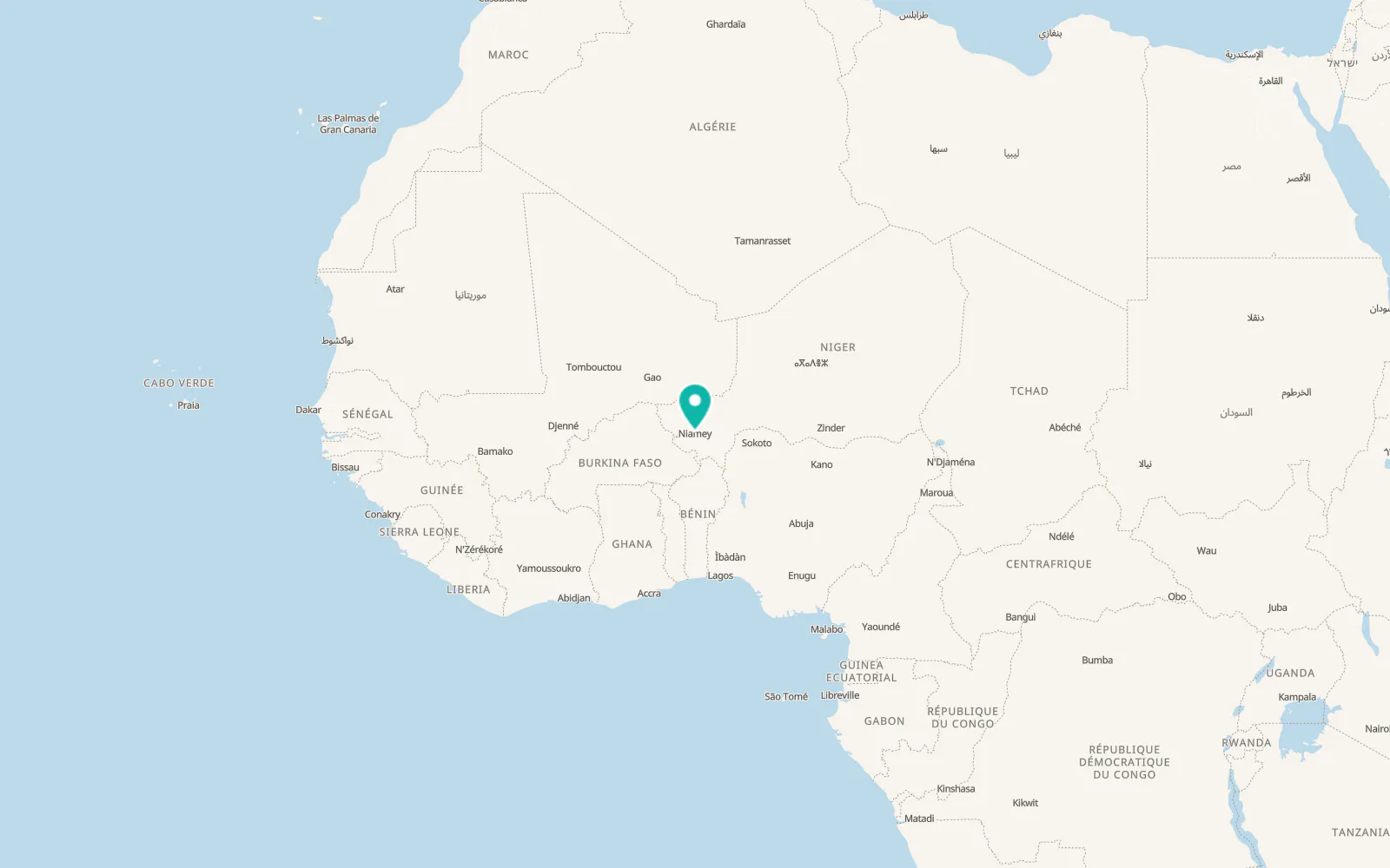 Map of Niamey