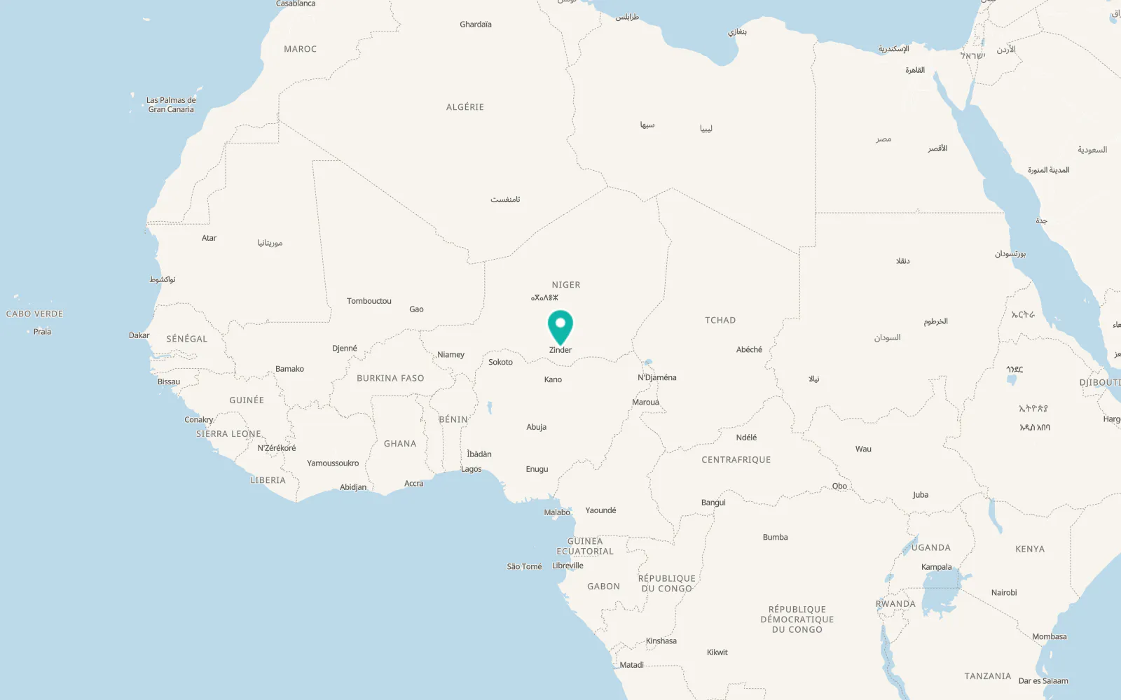 Map of Zinder