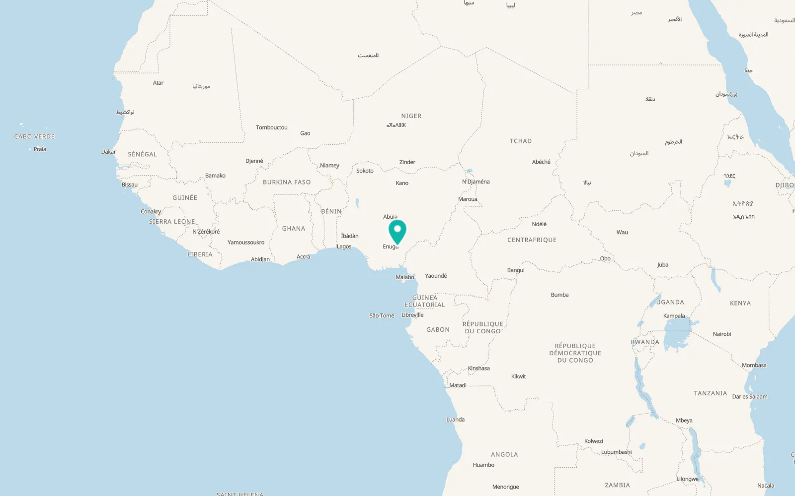 Map of Abakaliki