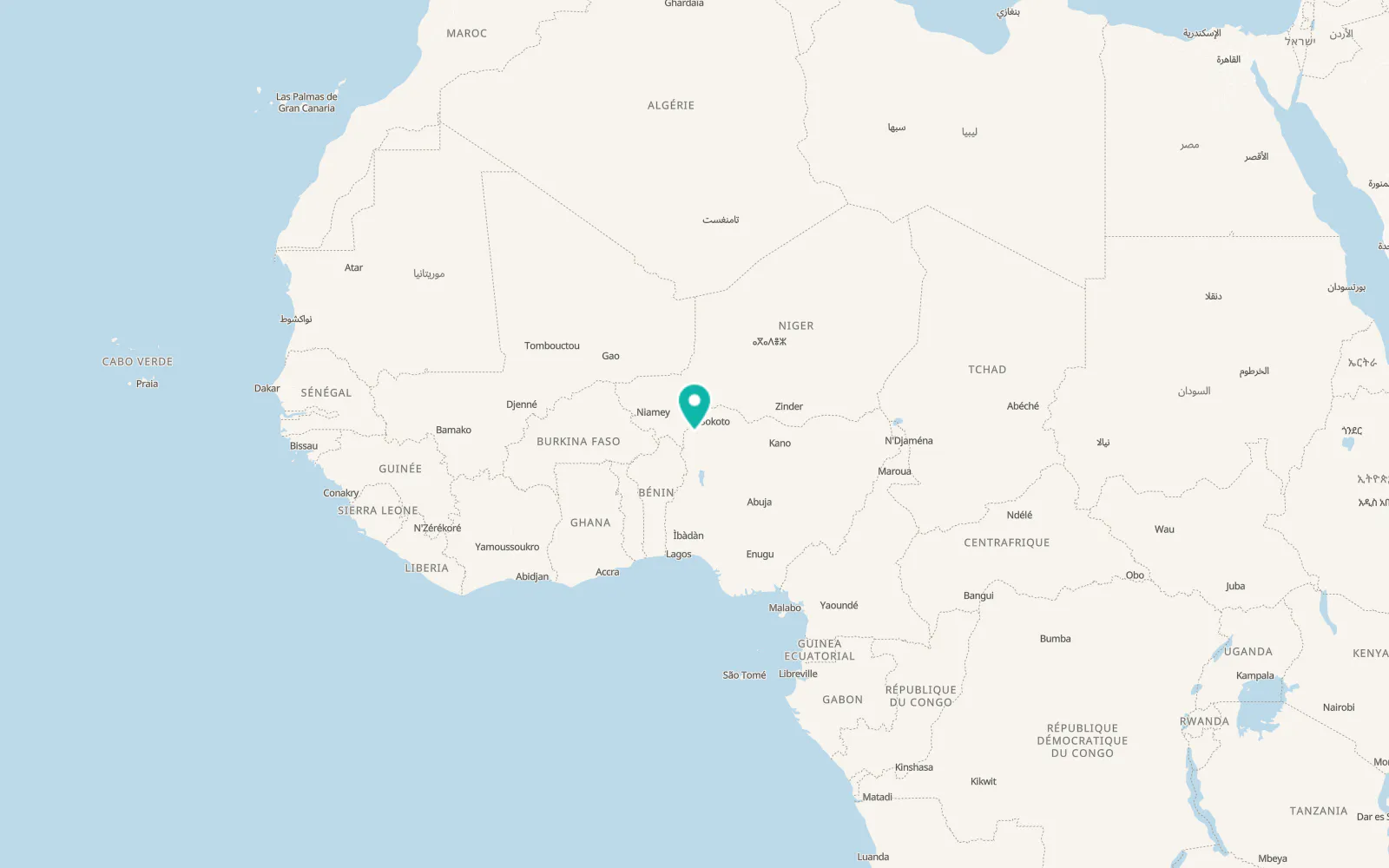 Map of Birnin Kebbi
