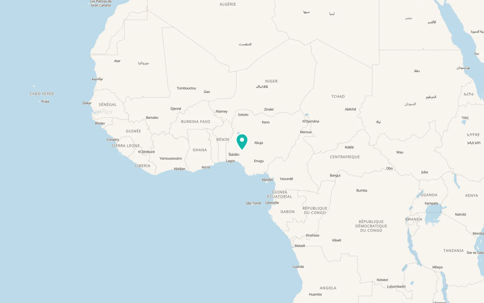 Map of Ijero-Ekiti