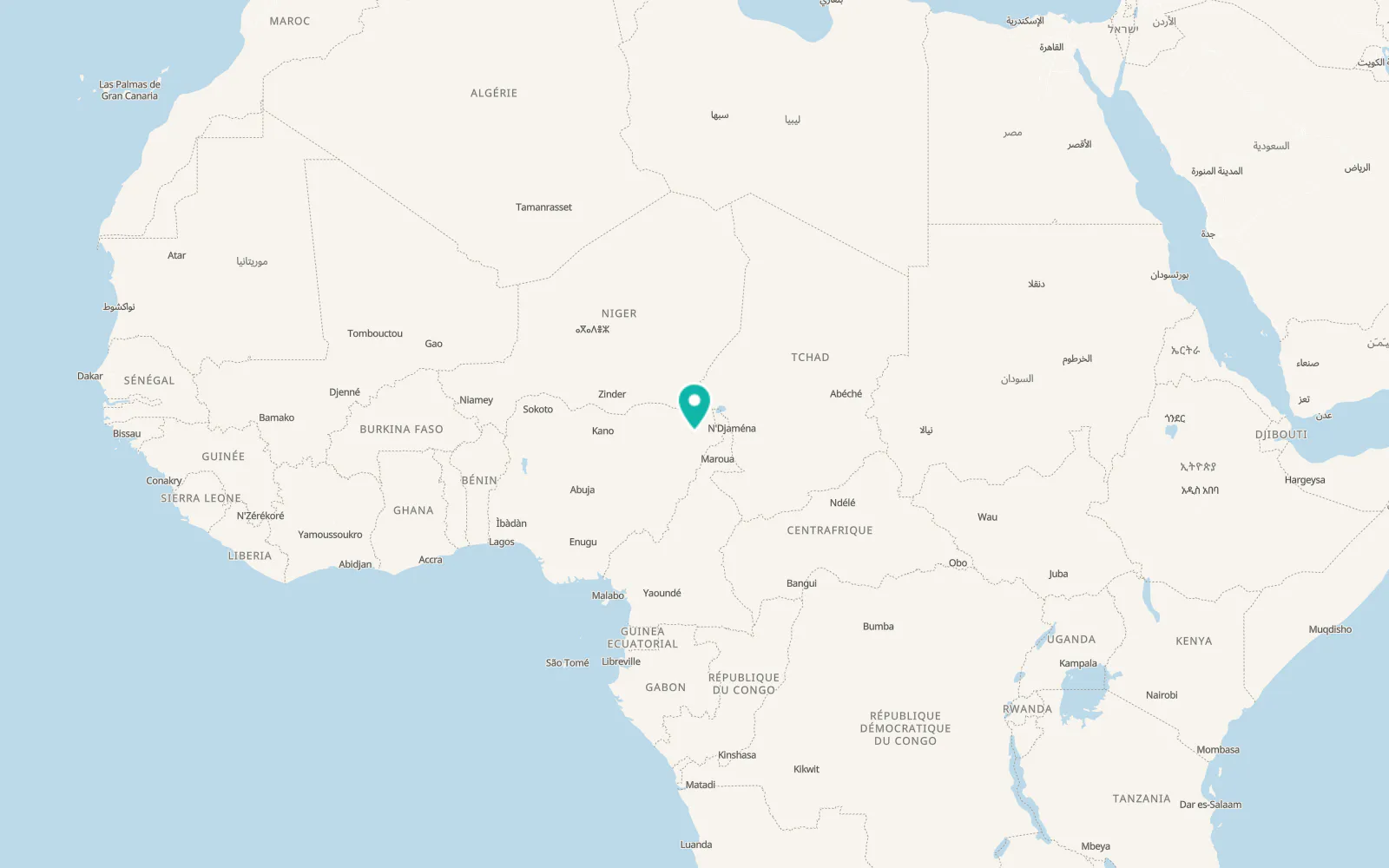 Map of Maiduguri
