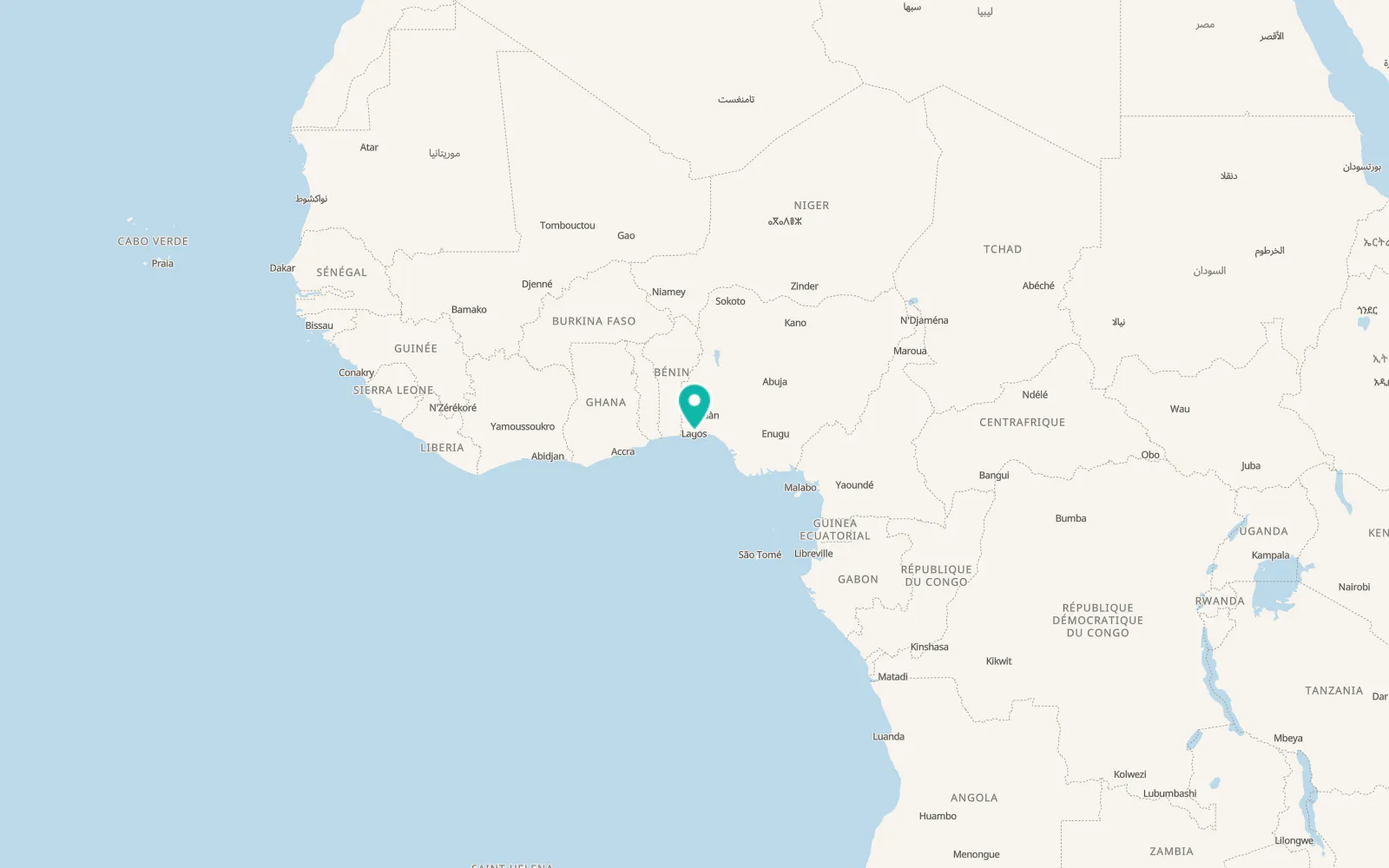 Map of Obalende