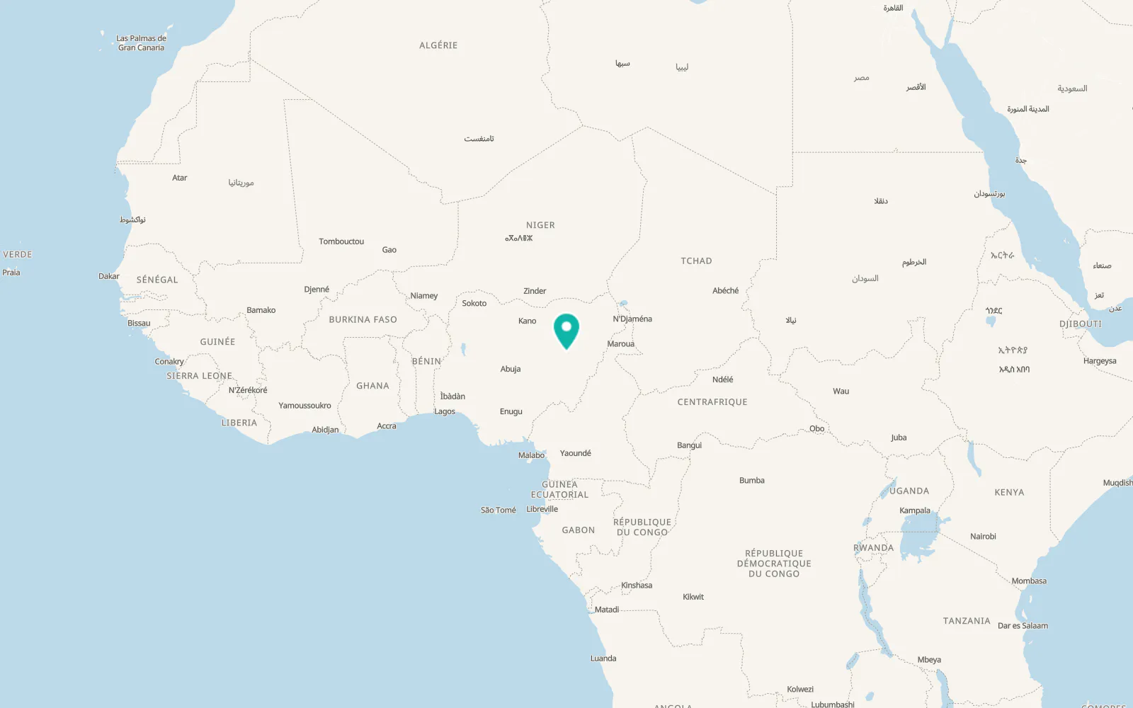 Map of Pindiga
