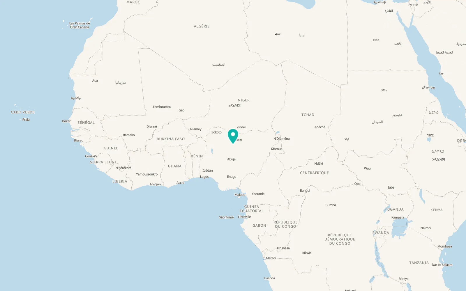 Map of Zaria