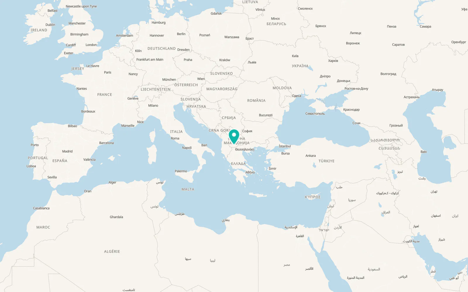 Map of Bitola