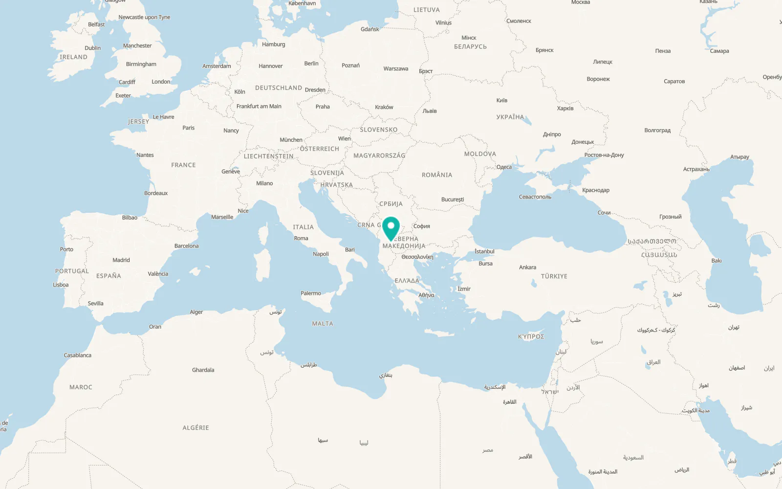 Map of Centar Župa