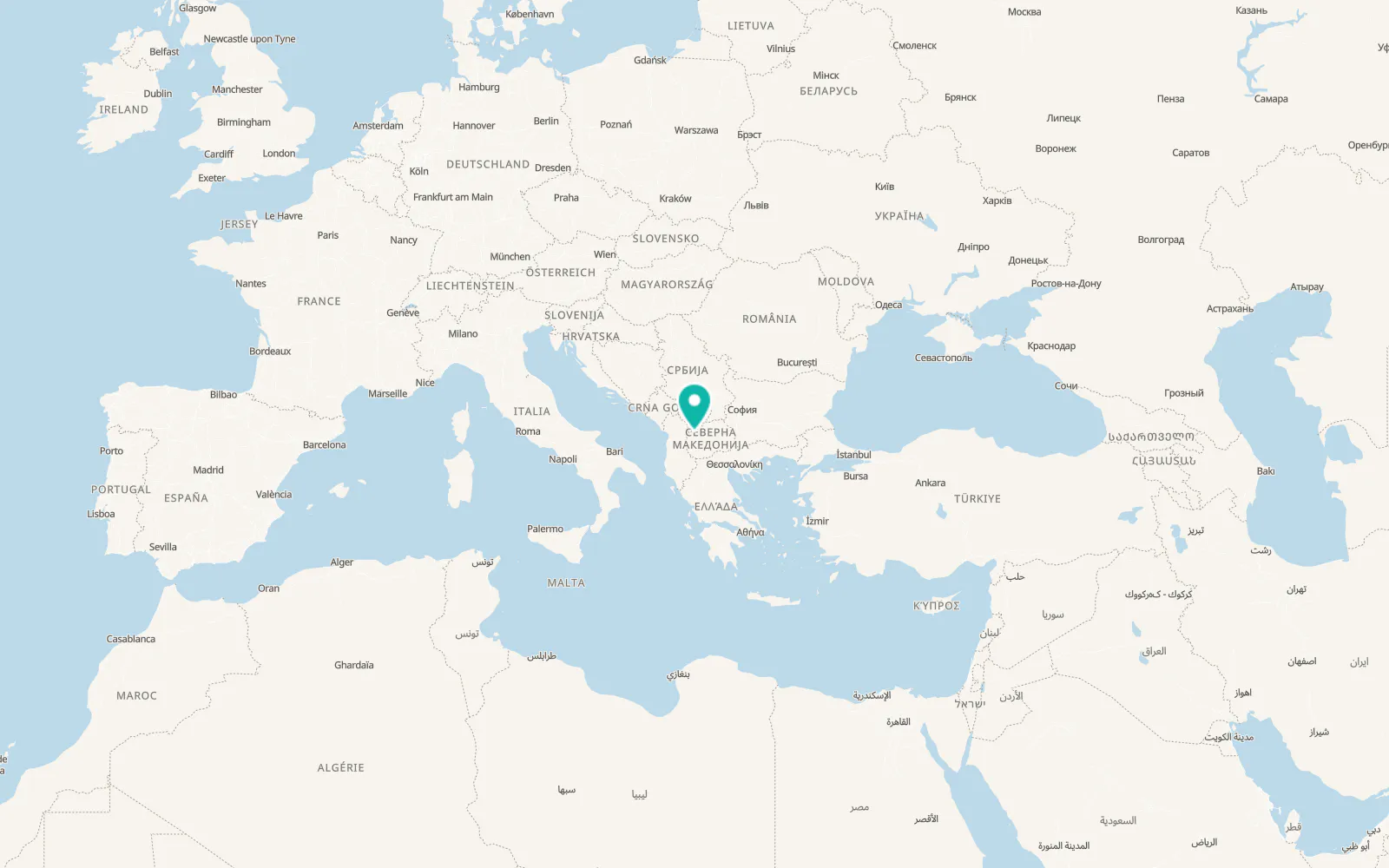 Map of Gostivar