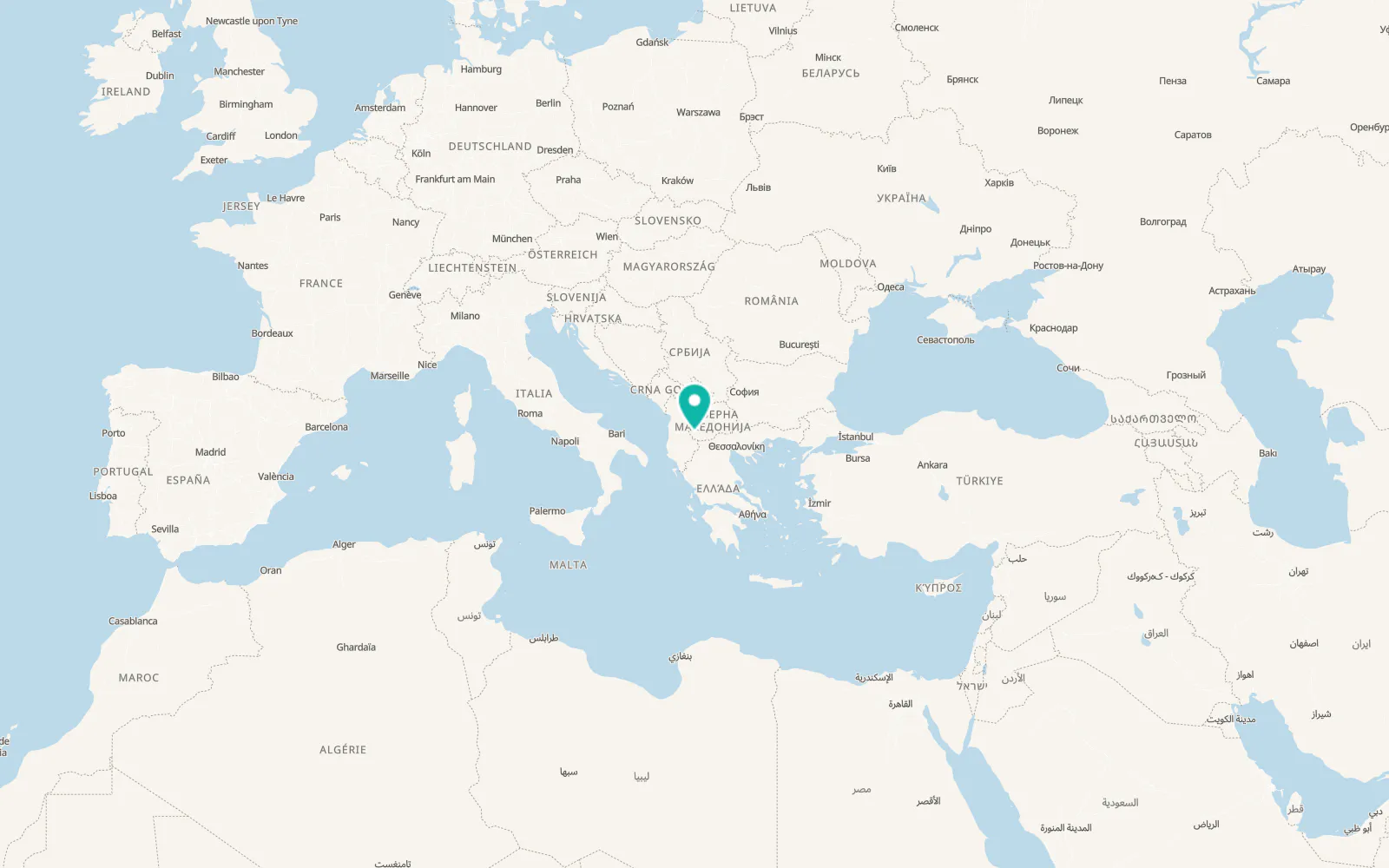 Map of Ohrid