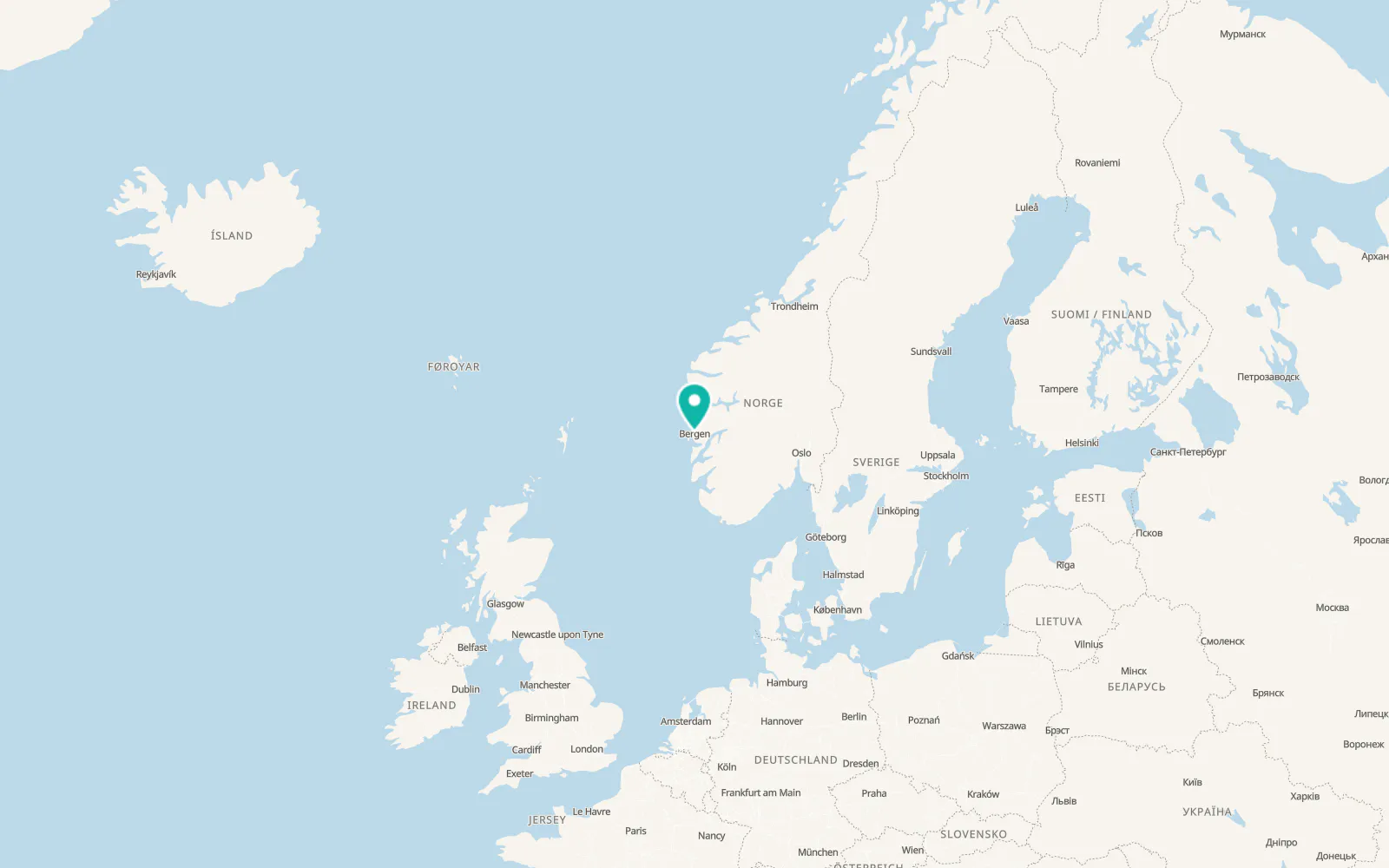 Map of Bergen