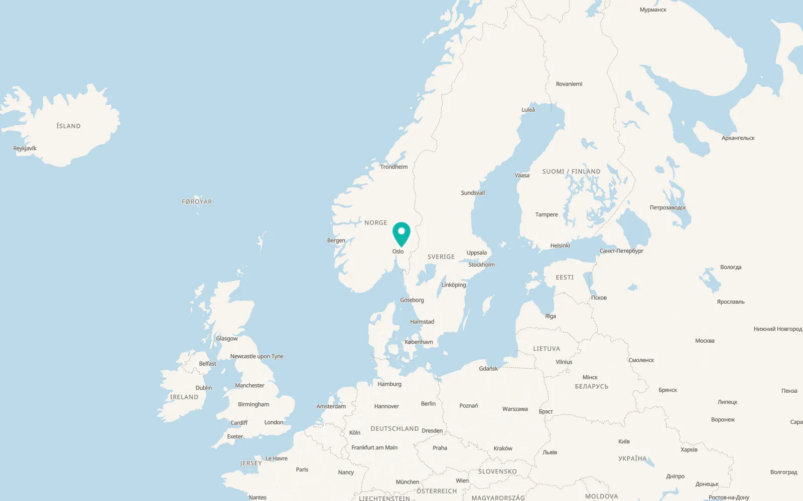Map of Lillestrøm
